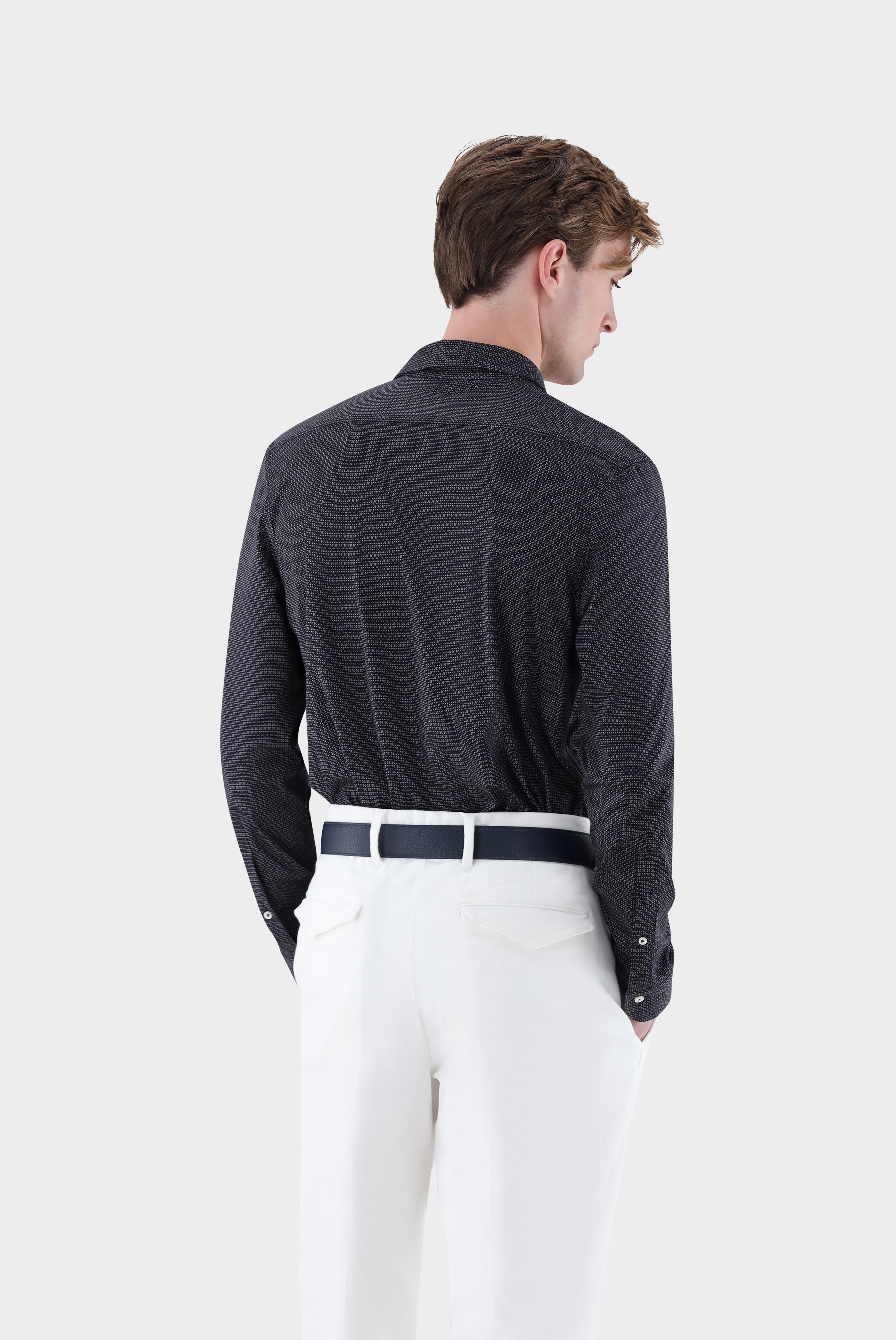 Jerseyhemd | mit Mikro-Druck Tailor Fit