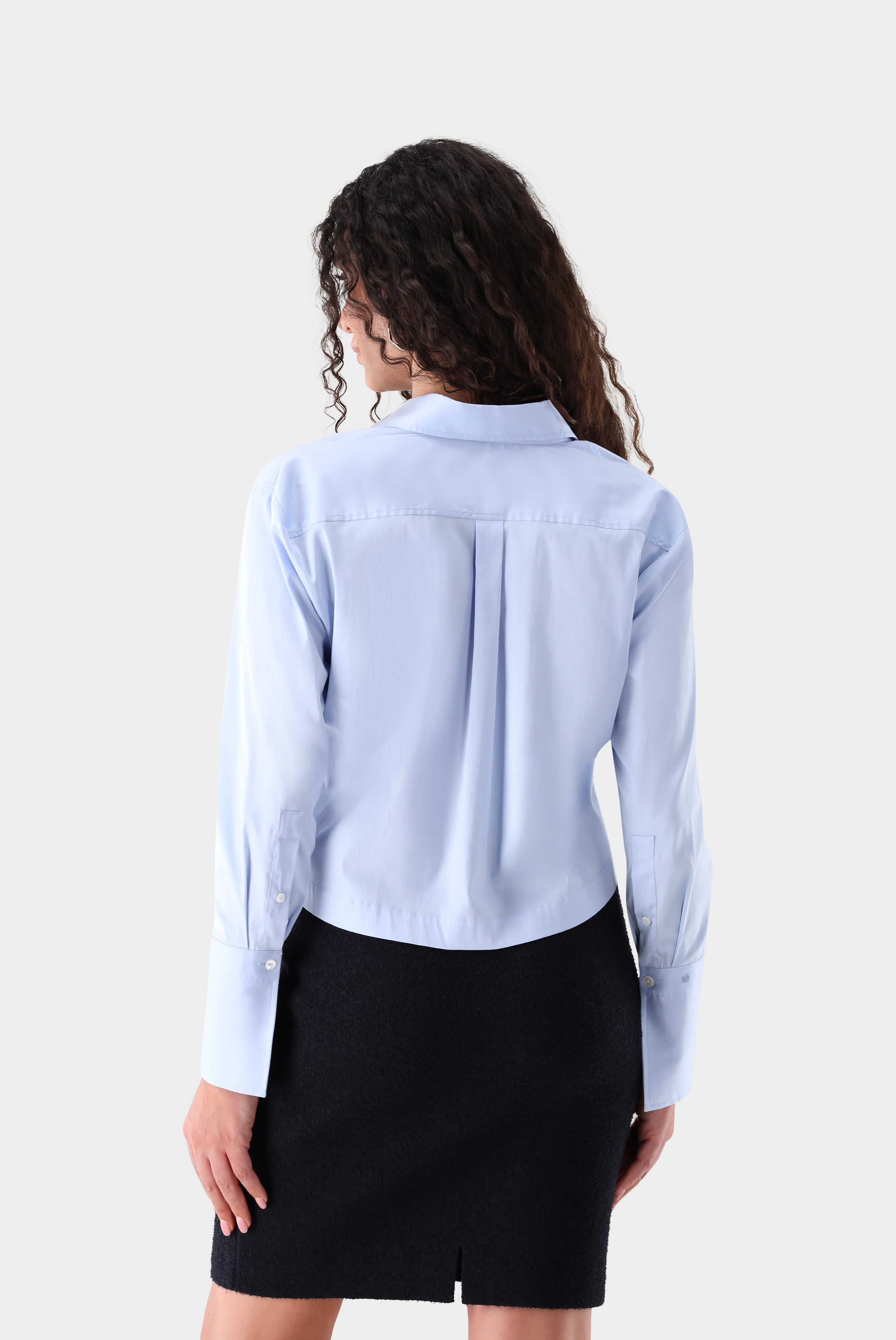Hemdbluse | cropped mit Button-Down-Hemden & Blusen-Van Laack-OUTLET-ARCHIVIST-ARCHIVE-SALE