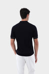 Van Laack-Strick-Poloshirt | mit Jacquard Karomuster-Shirts-Black-Deal-Outlet-by-ARCHIVIST