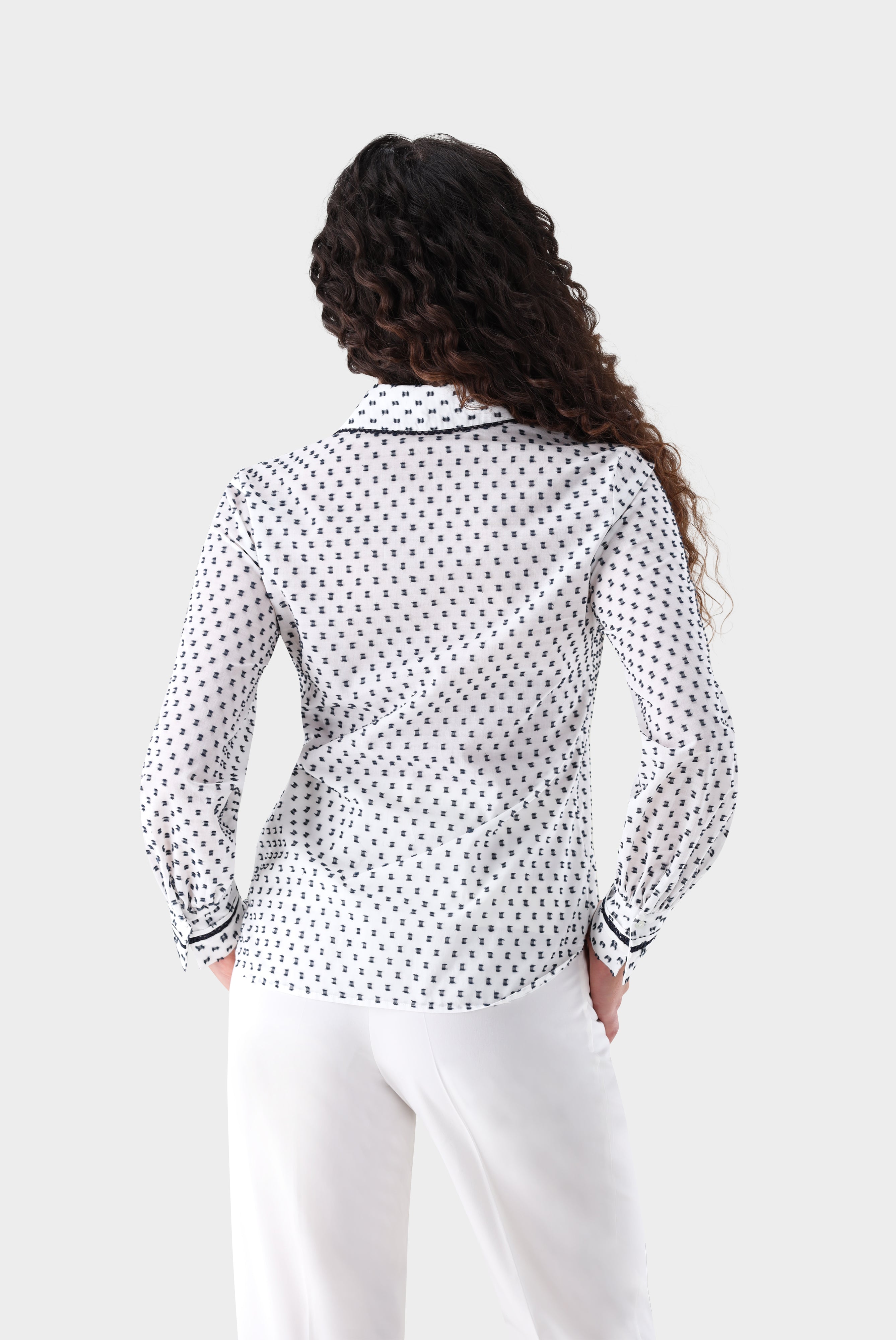 Hemdbluse | aus Bauwoll-Plumetis mit Spitzeneinsätzen-Hemden & Blusen-Van Laack-OUTLET-ARCHIVIST-ARCHIVE-SALE