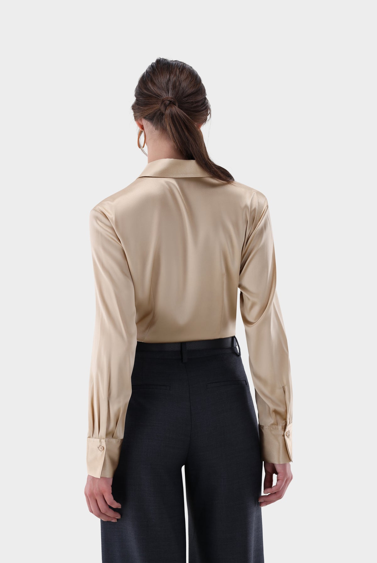 Hemdbluse | tailliert aus Seidensatin-Stretch-Hemden & Blusen-Van Laack-OUTLET-ARCHIVIST-ARCHIVE-SALE