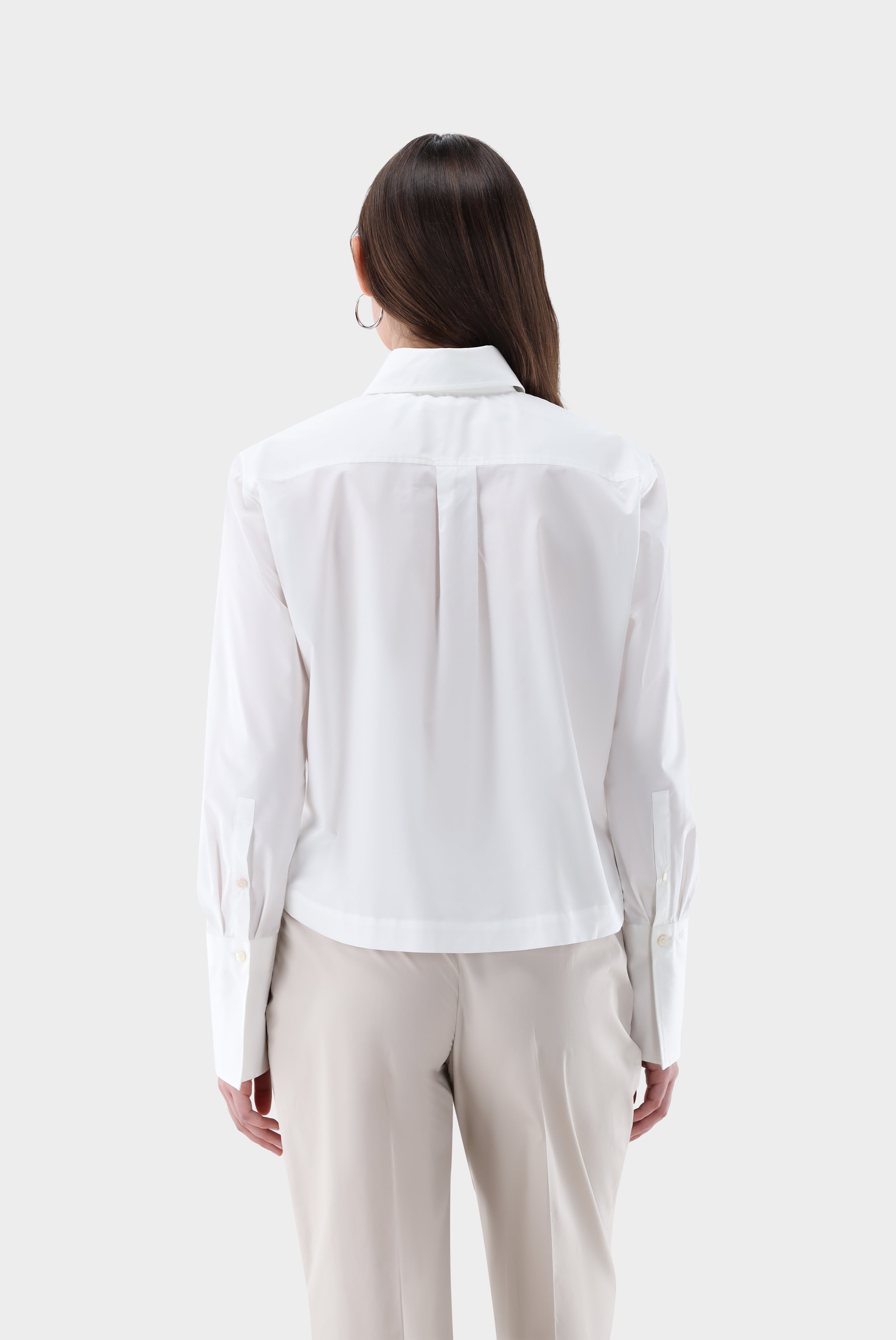 Cropped Bluse | mit Brusttaschen