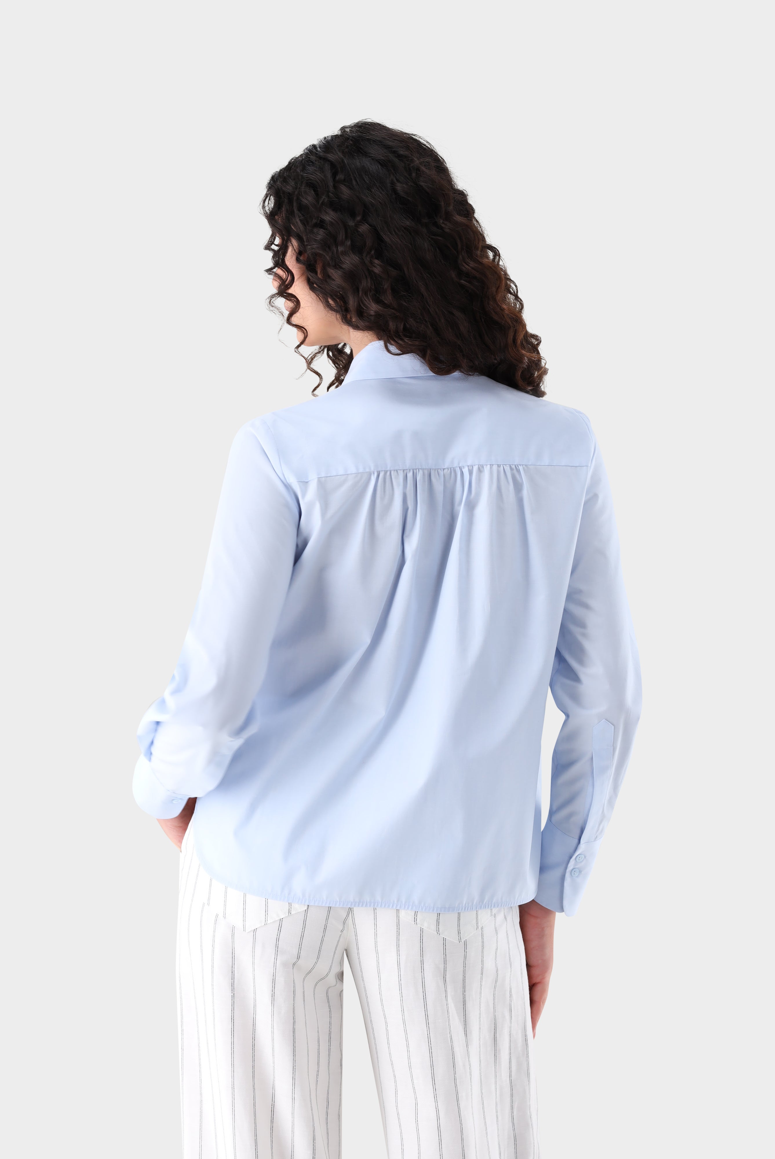 Hemdbluse | aus Popeline mit Lochstick-Saum-Hemden & Blusen-Van Laack-OUTLET-ARCHIVIST-ARCHIVE-SALE