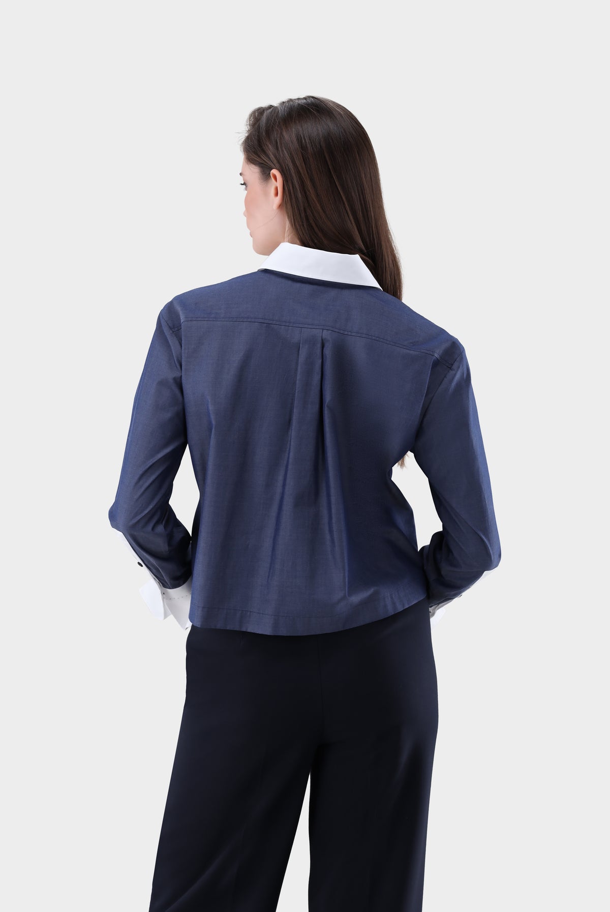 Hemdbluse | kurz geschnitten und gestreift-Hemden & Blusen-Van Laack-OUTLET-ARCHIVIST-ARCHIVE-SALE