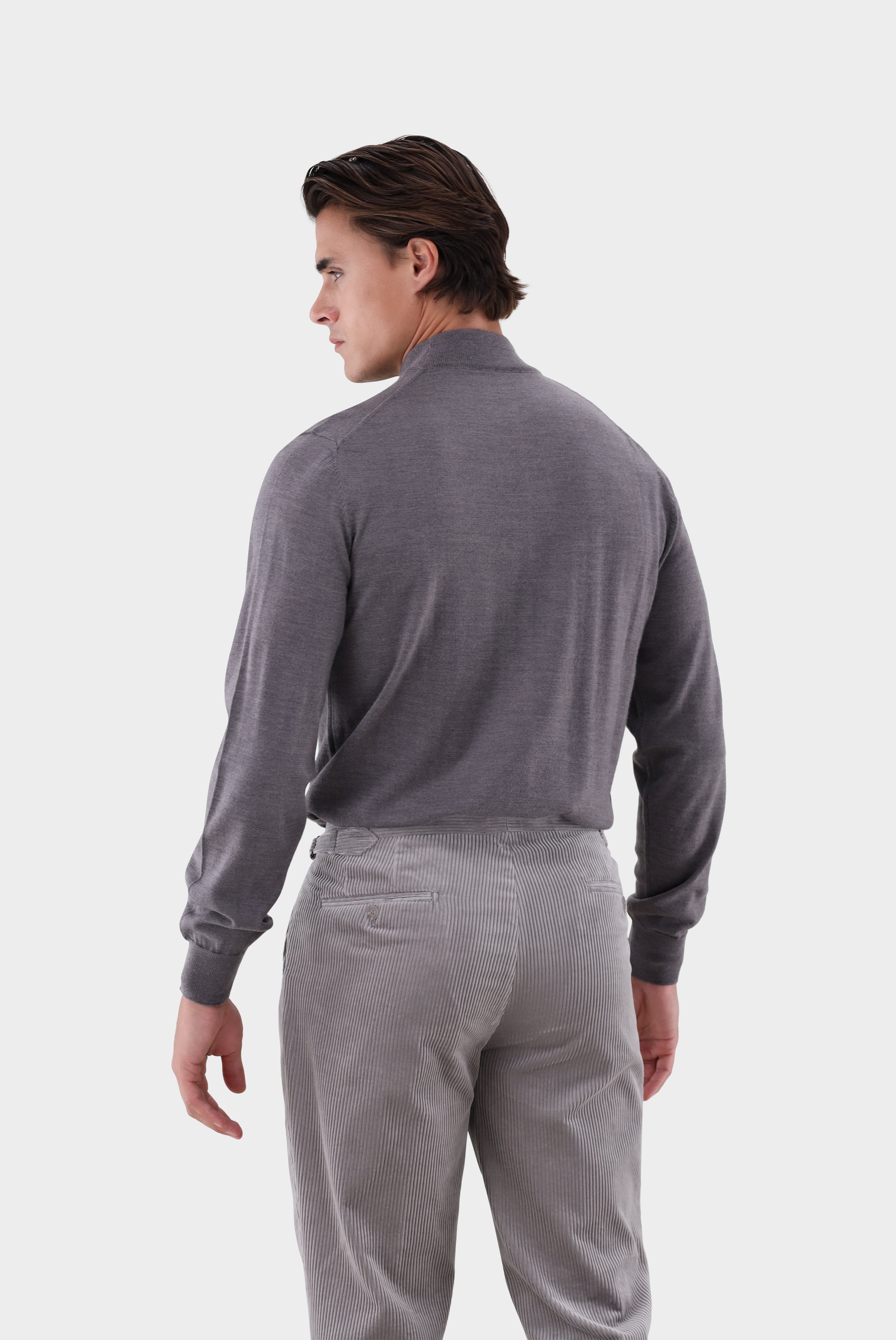 Van Laack-Stehkragenpullover | aus merzerisierter Merinowolle-Strick & Pullover-Black-Deal-Outlet-by-ARCHIVIST