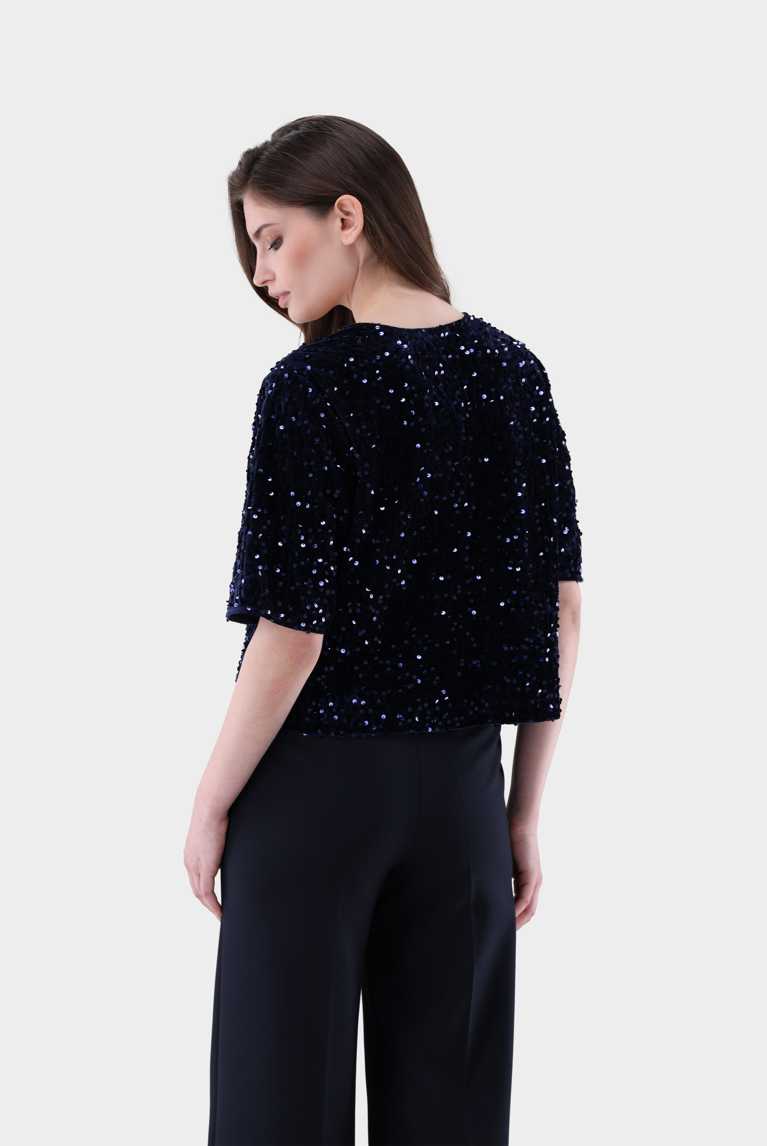 Top | mit Pailletten-Hemden & Blusen-Van Laack-OUTLET-ARCHIVIST-ARCHIVE-SALE