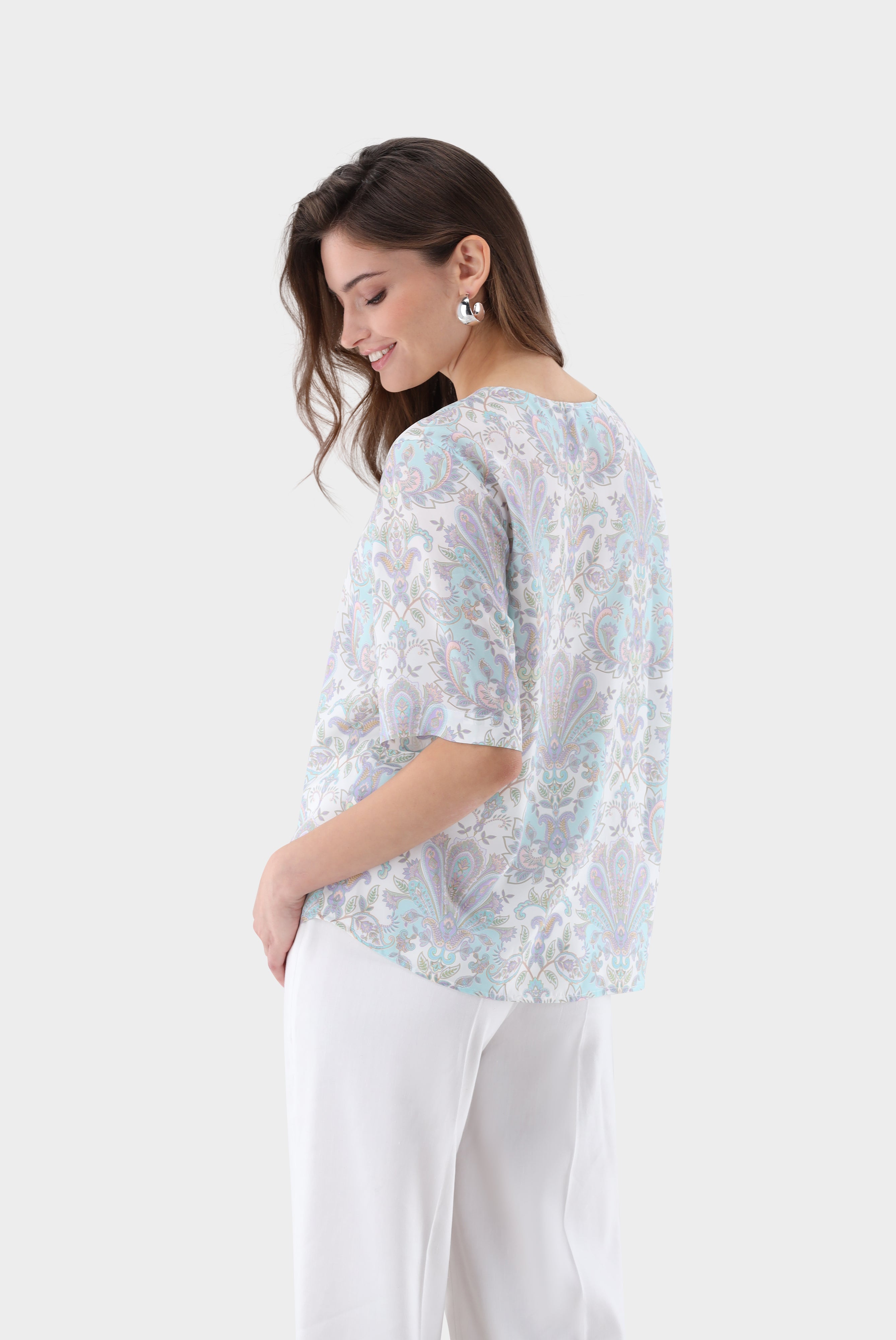 Top aus Seide | mit Paisley-Druck