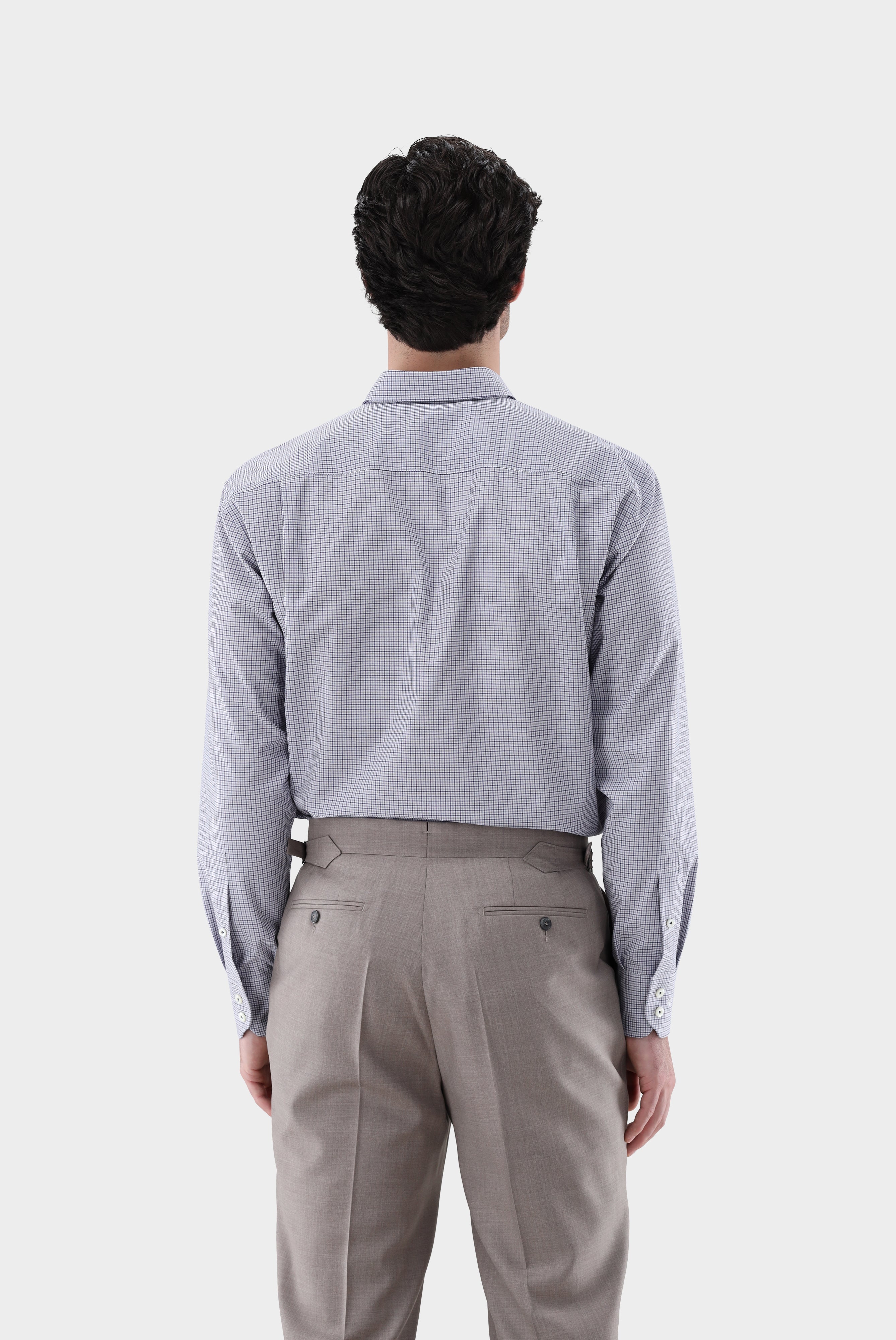 Kariertes Button-Hemd | aus bügelfreiem Twill