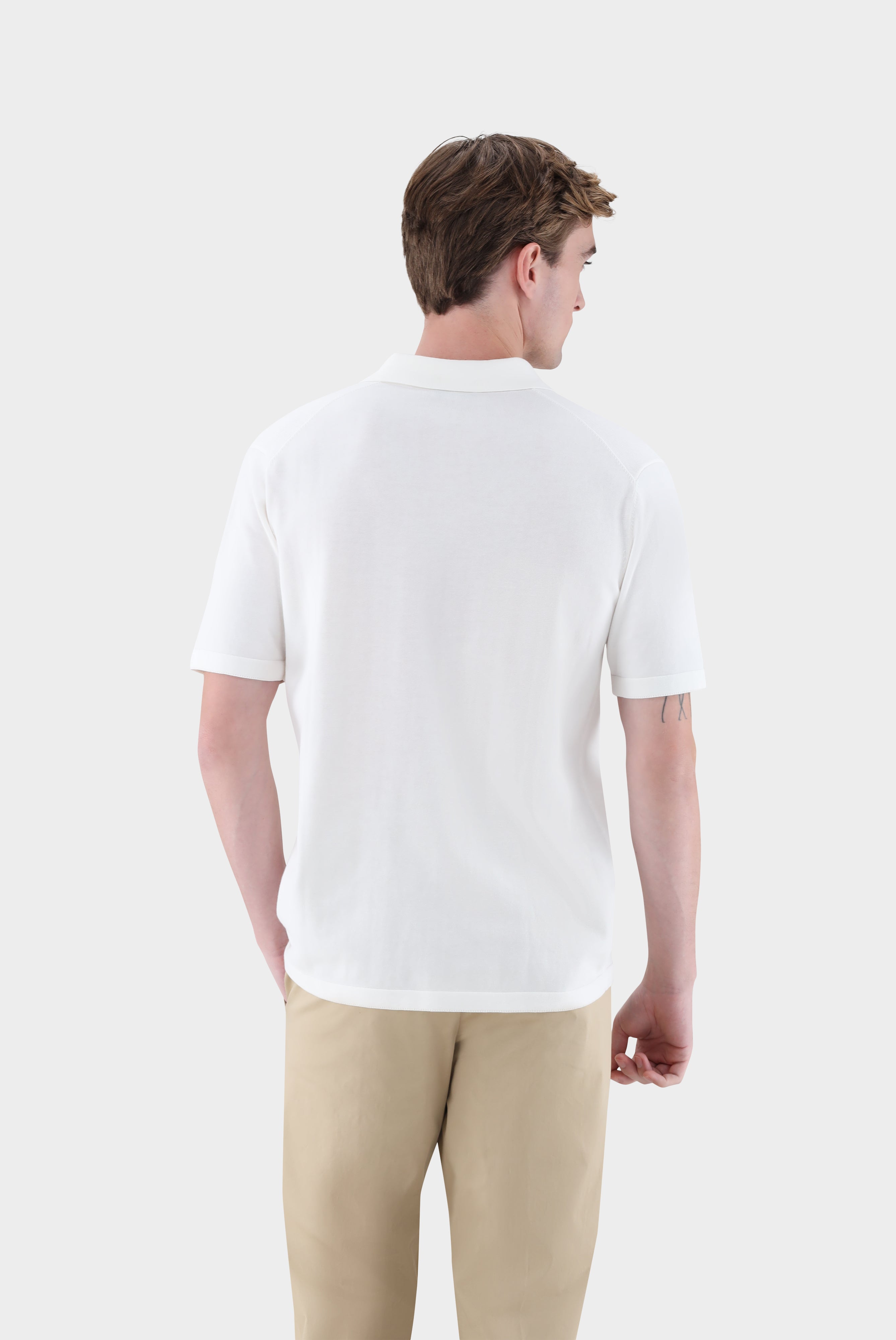 Strickhemd | mit kurzarm aus Air Cotton