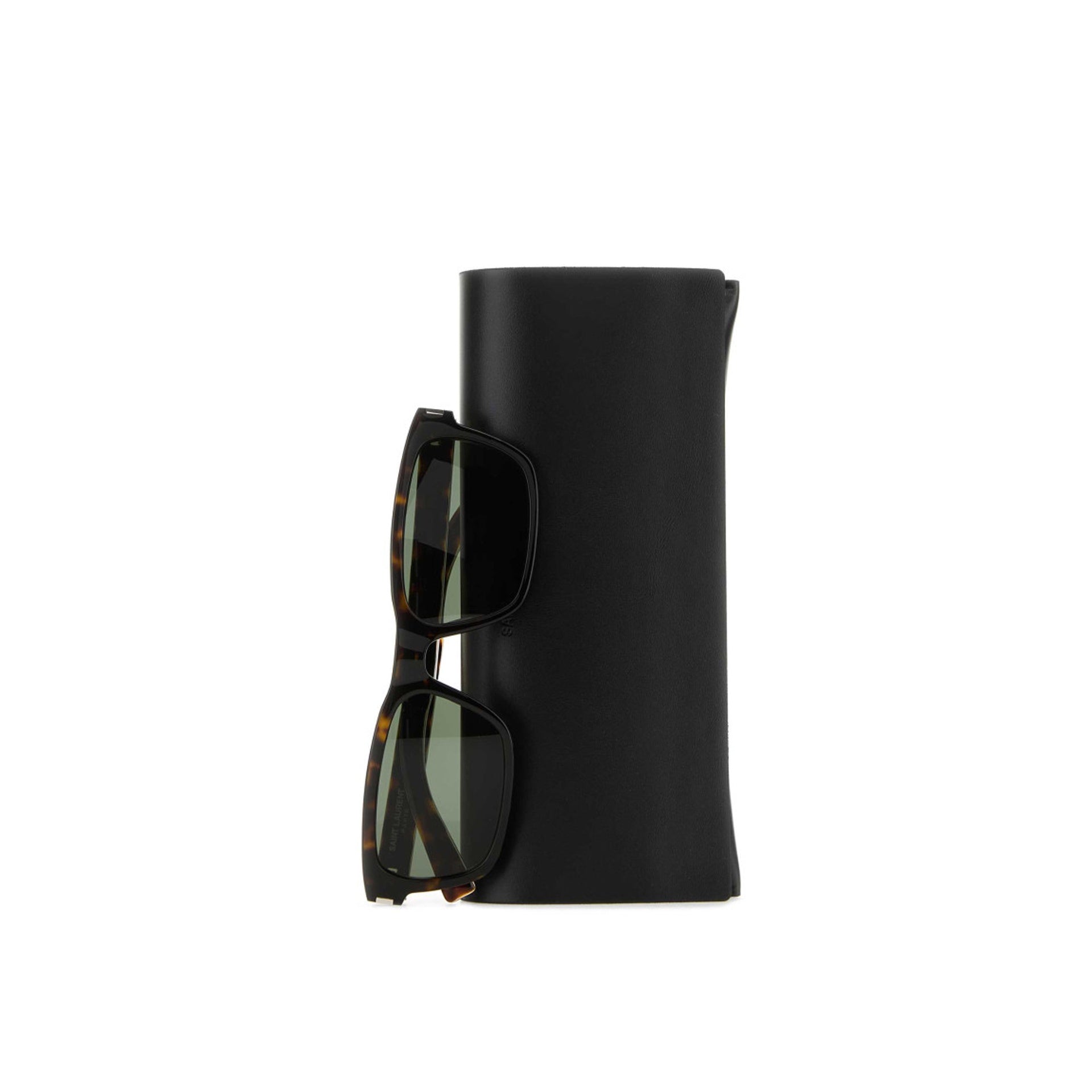 Saint Laurent-Saint Laurent Square Logo Sunglasses-WOMEN ACCESSORIES-Black-Deal-Outlet-by-ARCHIVIST