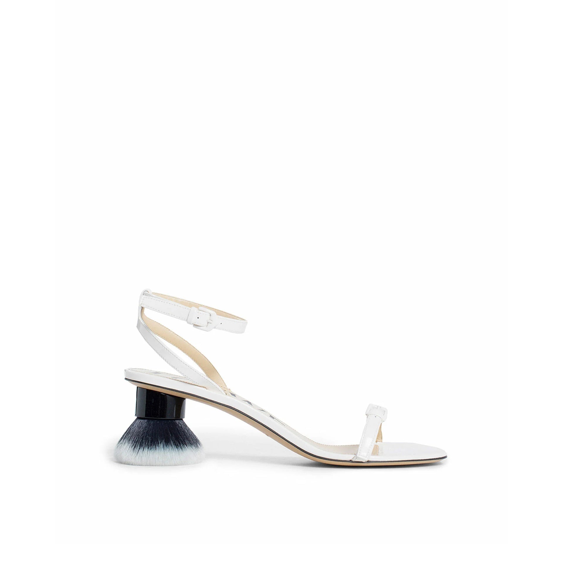 Loewe-Loewe Petal Brush Leather Sandals-WOMEN SHOES-Black-Deal-Outlet-by-ARCHIVIST