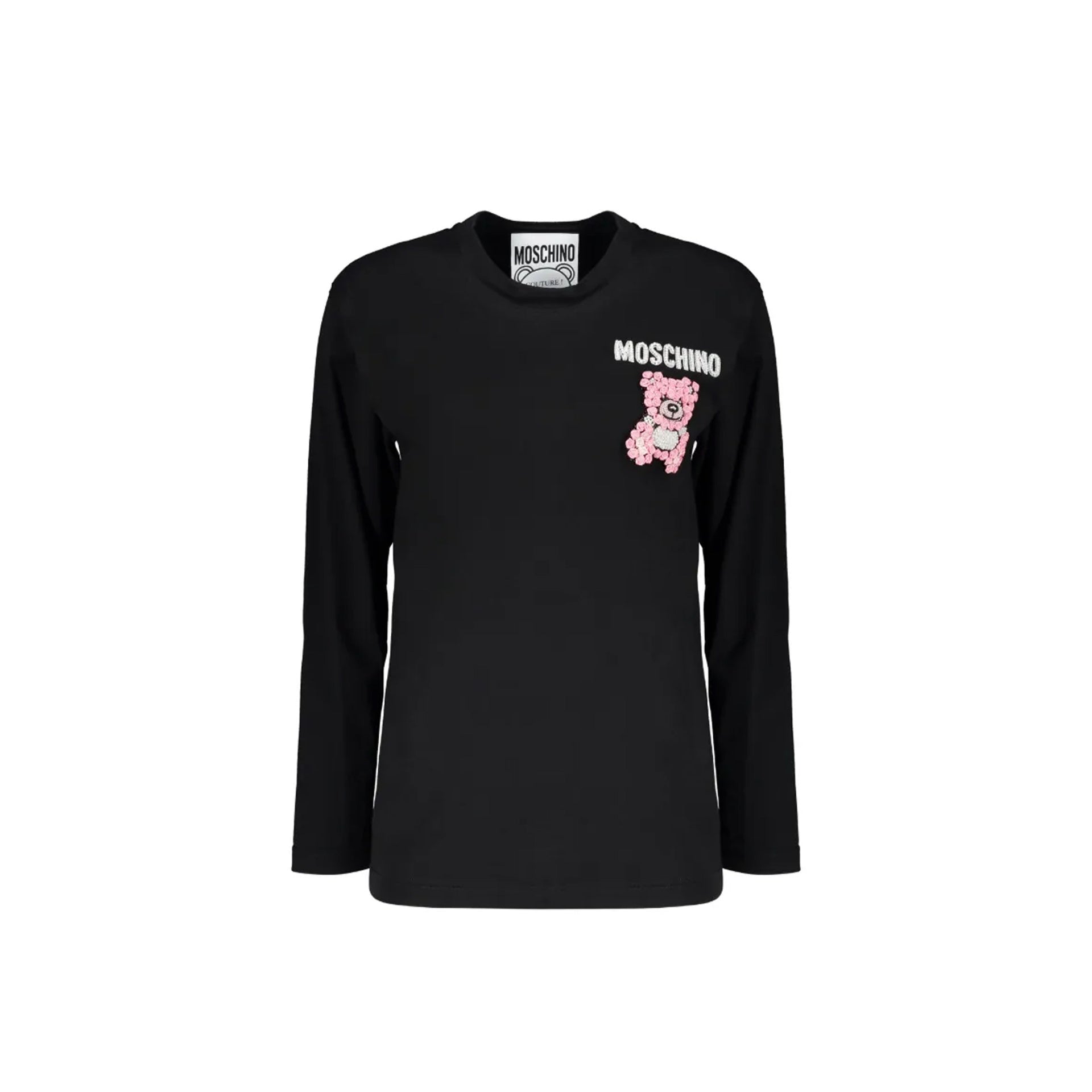Moschino Couture-Moschino Couture Long Sleeve T-shirt-WOMEN CLOTHING-Black-Deal-Outlet-by-ARCHIVIST