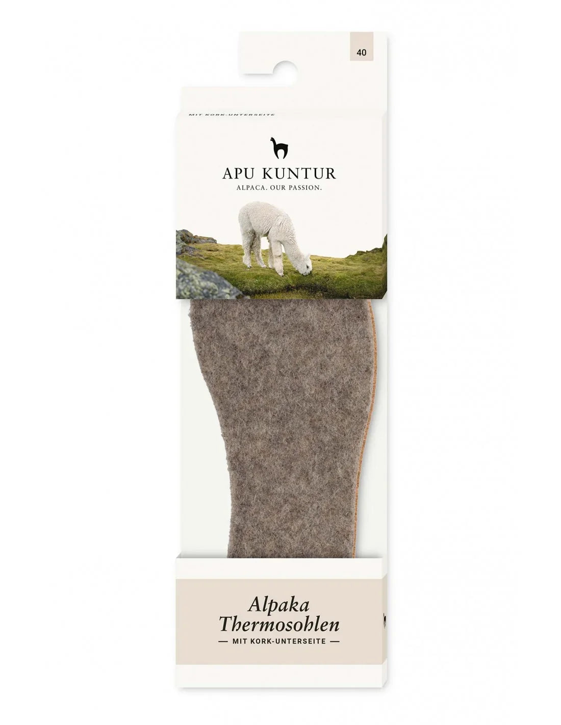 Verdancia-Apu Kuntur - Alpaka Thermosohlen - mit Kork-Einlegesohlen-Black-Deal-Outlet-by-ARCHIVIST