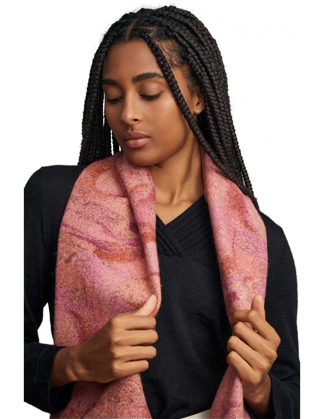 Verdancia-Kuna - Alpaka Webschal Willing – 100 % Baby‑Alpaka - einmaliges Muster-Schals-Black-Deal-Outlet-by-ARCHIVIST
