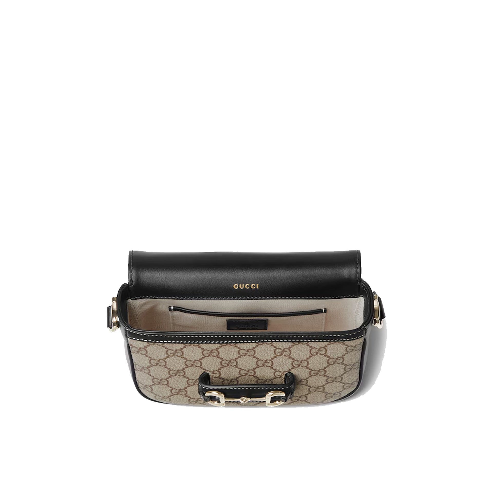 Gucci-Gucci Horsebit 1955 Soft Small Shoulder Bag-WOMEN BAGS-Black-Deal-Outlet-by-ARCHIVIST