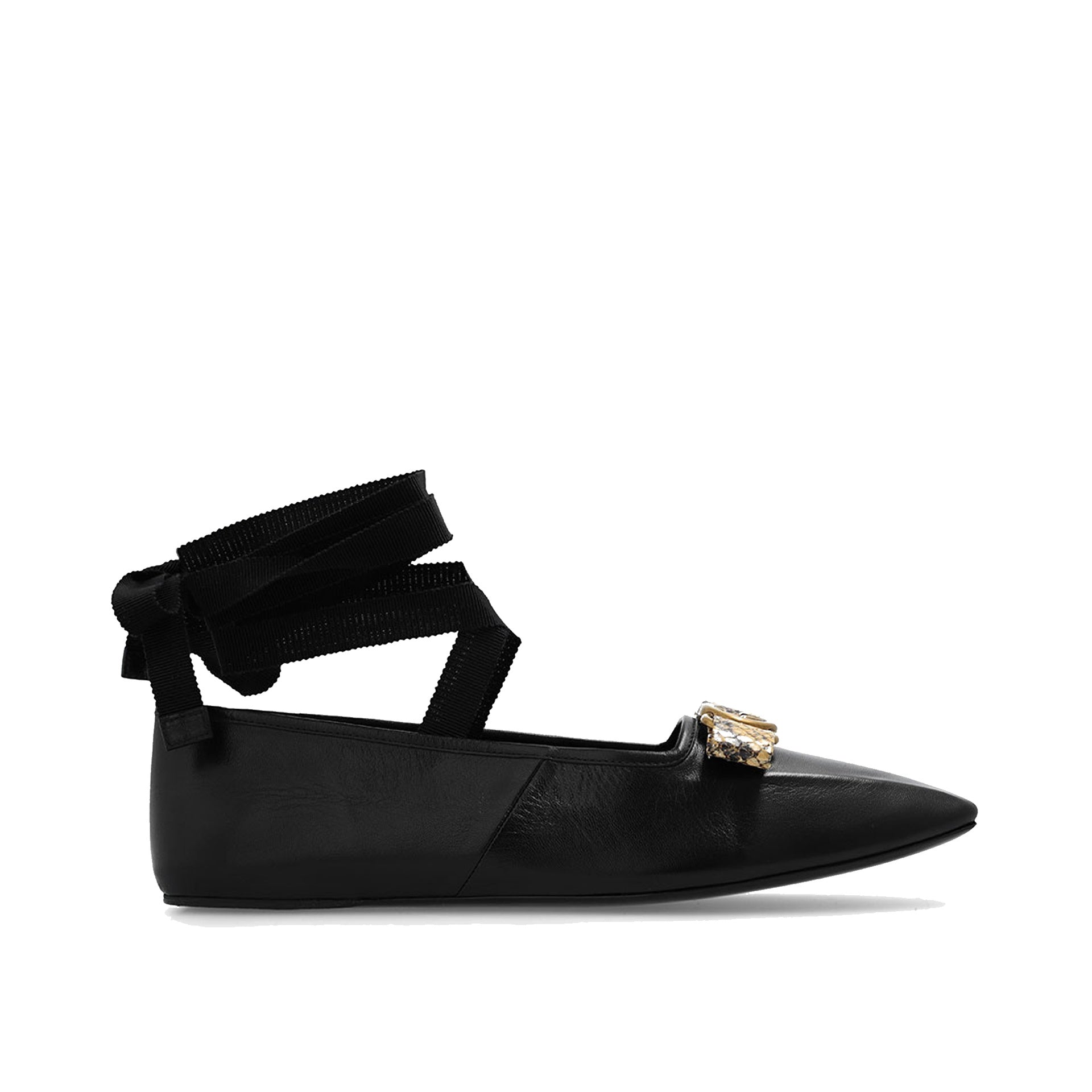 Gucci-Gucci Double G Ballet Flats-WOMEN SHOES-Black-Deal-Outlet-by-ARCHIVIST