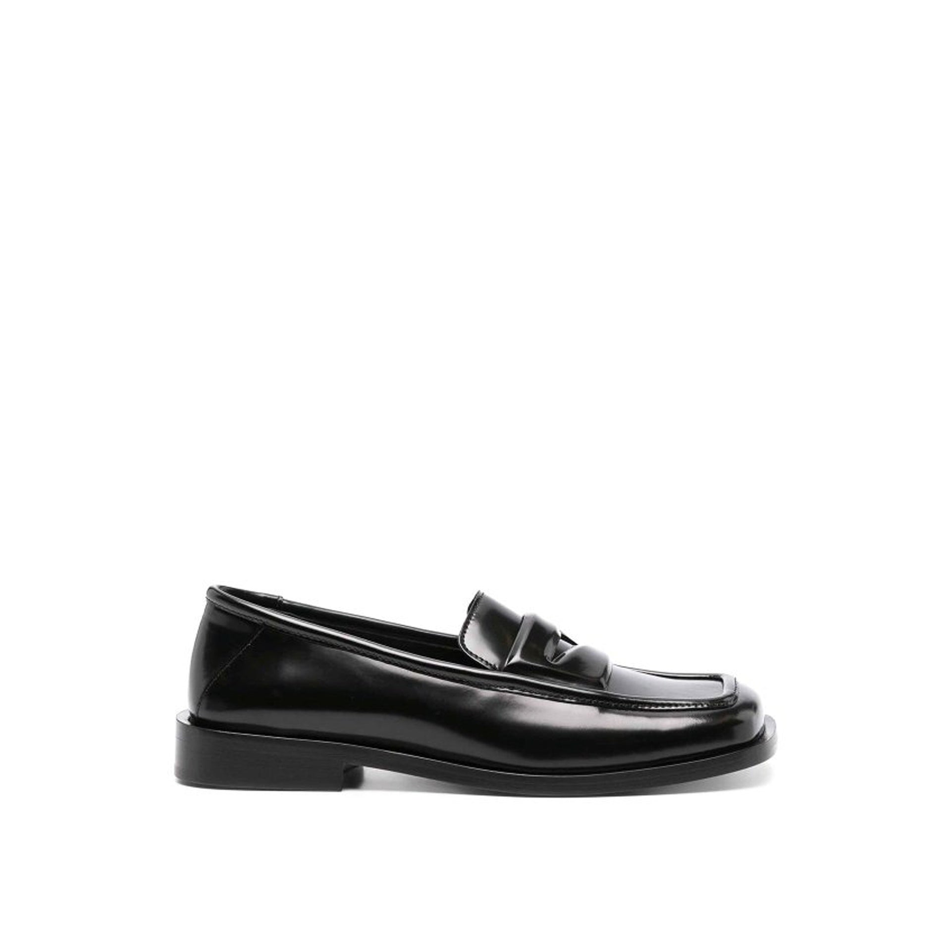 The Attico-The Attico Amanda Leather Loafers-WOMEN SHOES-Black-Deal-Outlet-by-ARCHIVIST