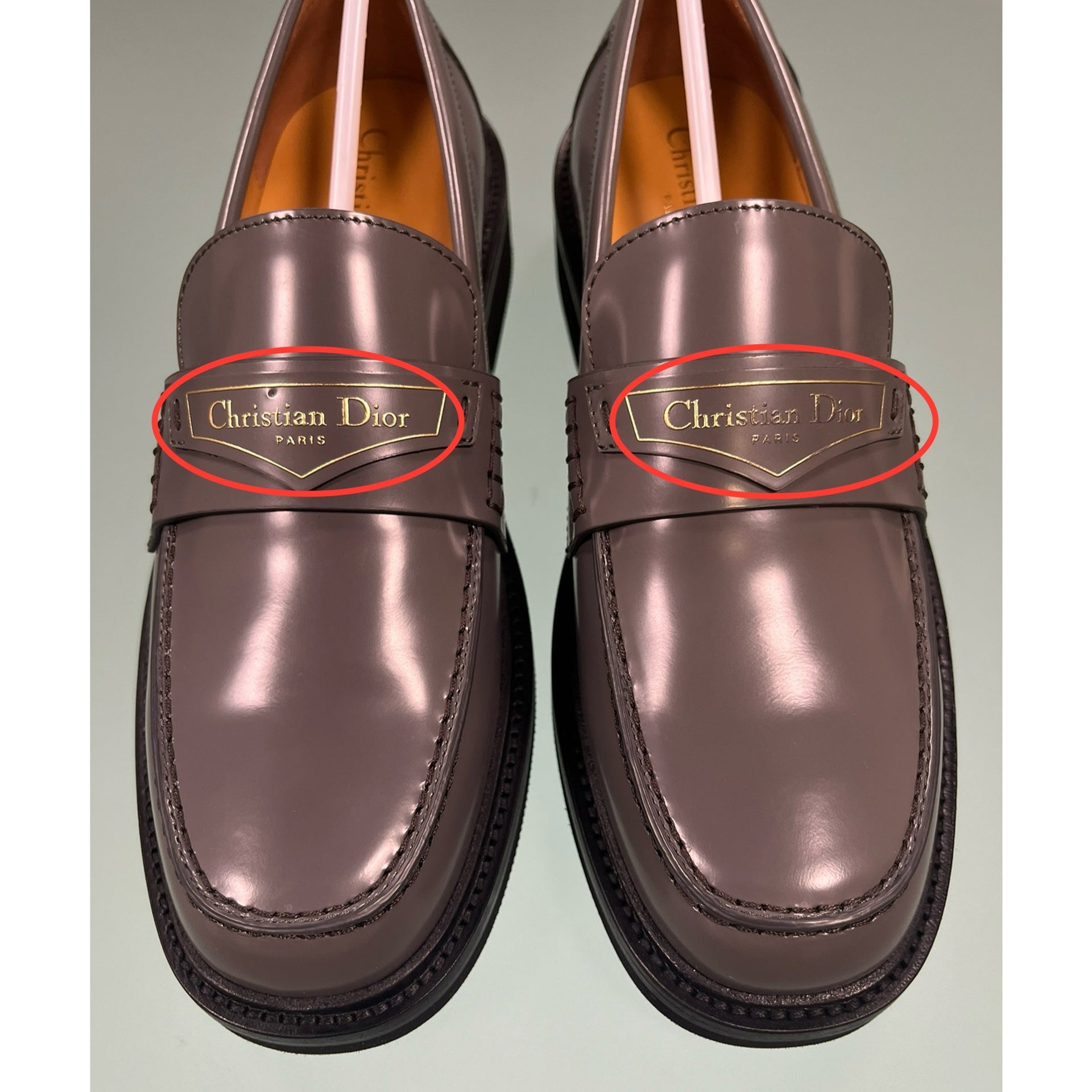 Dior Leather Logo Loafers