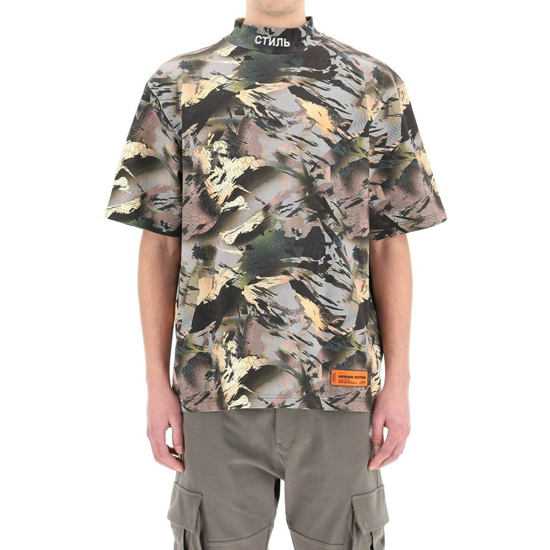 Heron Preston-Heron Preston Camouflage Print T-shirt-MEN CLOTHING-Black-Deal-Outlet-by-ARCHIVIST
