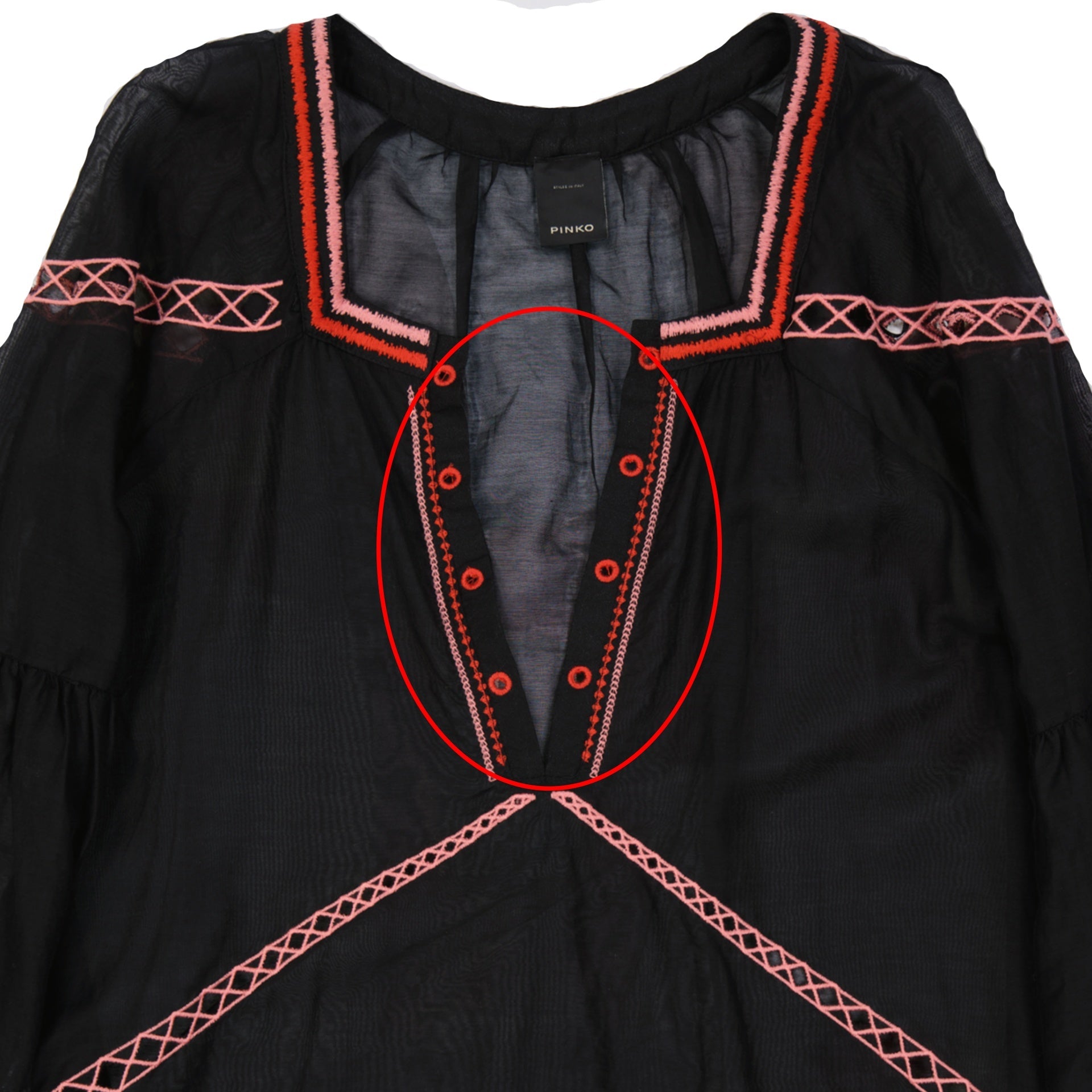 Pinko-Pinko Cotton And Silk Shirt-WOMEN CLOTHING-Black-Deal-Outlet-by-ARCHIVIST