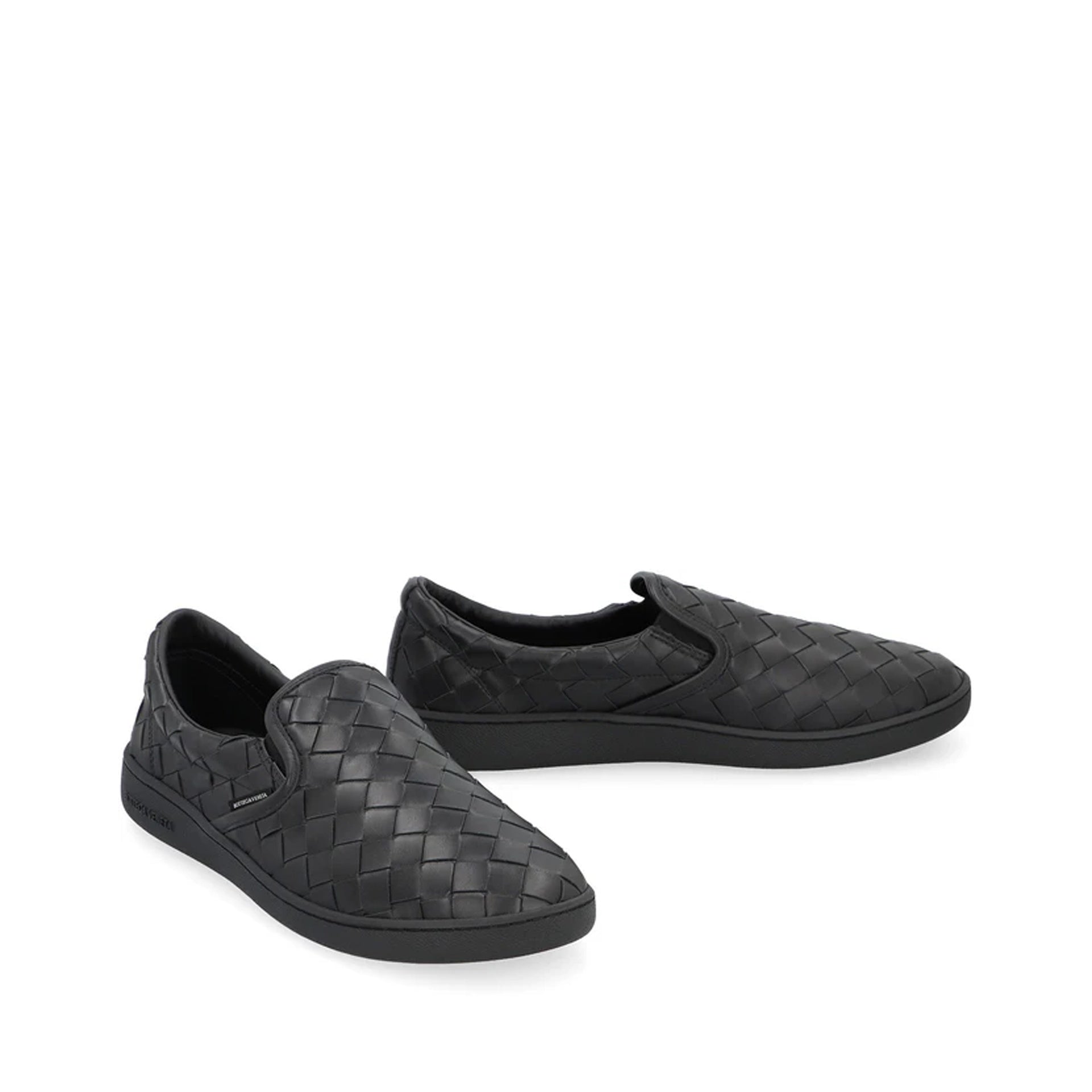 Bottega Veneta-Bottega Veneta Sawyer Leather Sneakers-MEN SHOES-Black-Deal-Outlet-by-ARCHIVIST