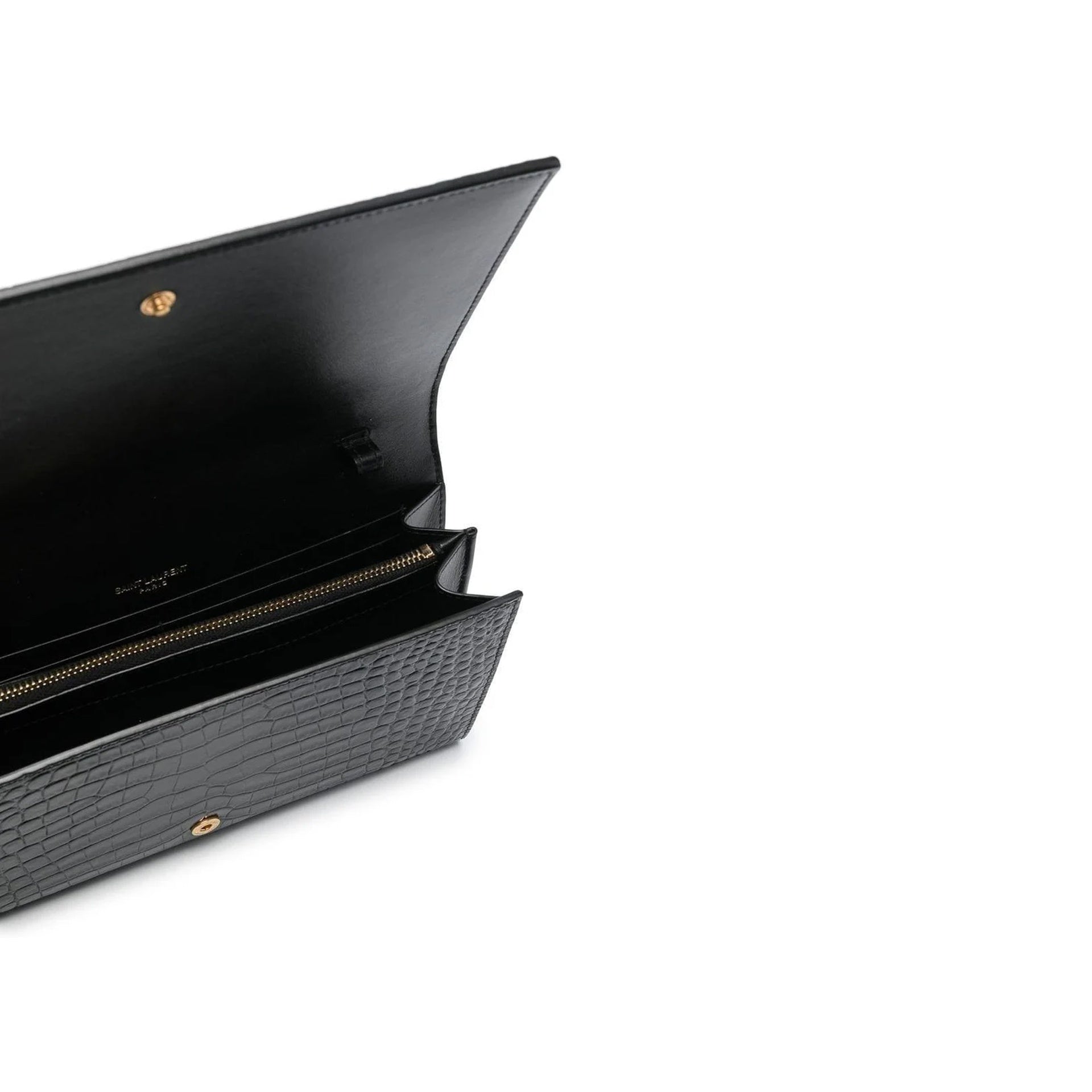 Saint Laurent Cassandre Croco Shoulder Bag