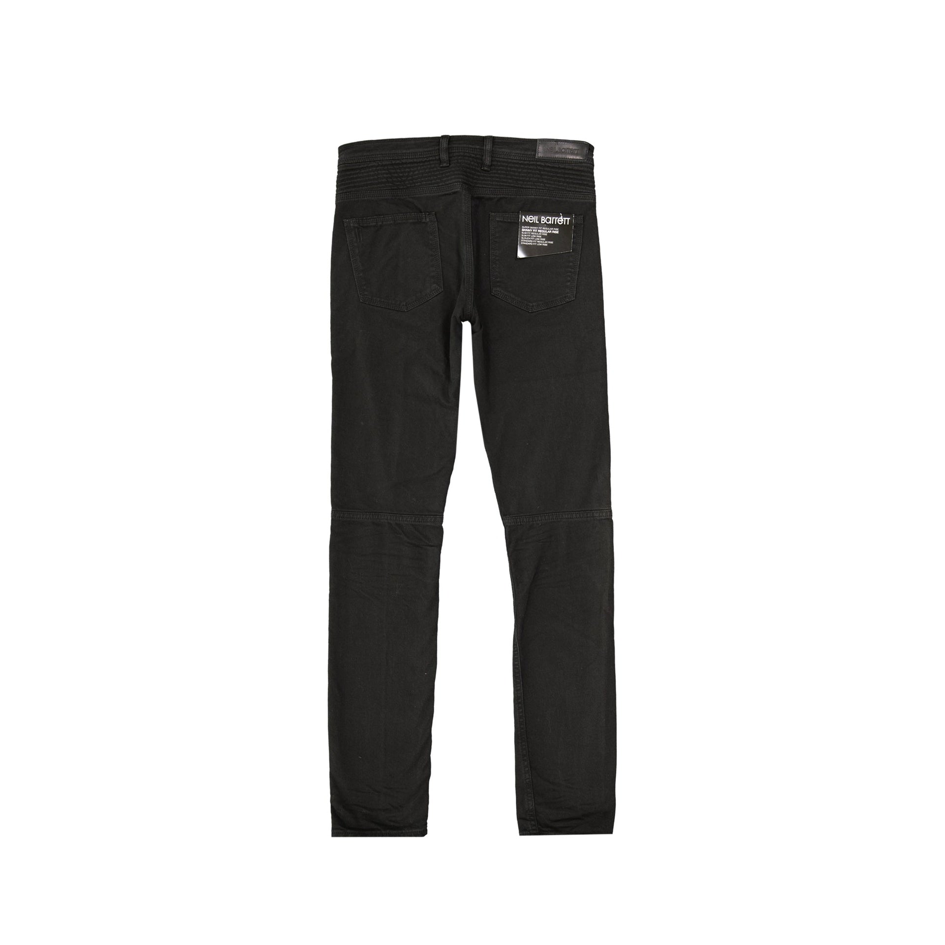 Neil Barrett-Neil Barrett Cotton Denim Jeans-MEN CLOTHING-Black-Deal-Outlet-by-ARCHIVIST