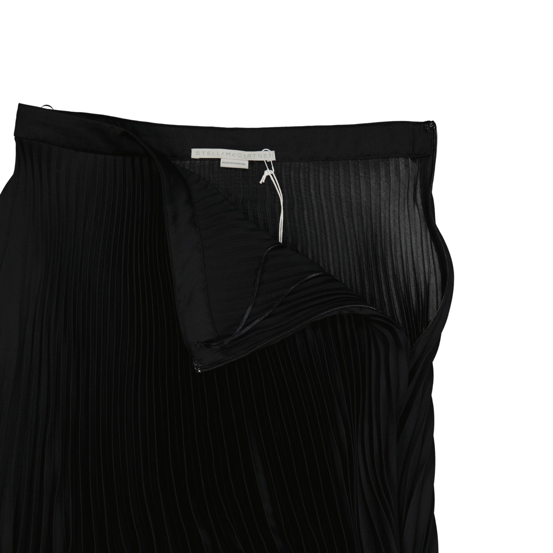 Stella Mccartney-Stella McCartney Draped Midi Skirt-WOMEN CLOTHING-Black-Deal-Outlet-by-ARCHIVIST