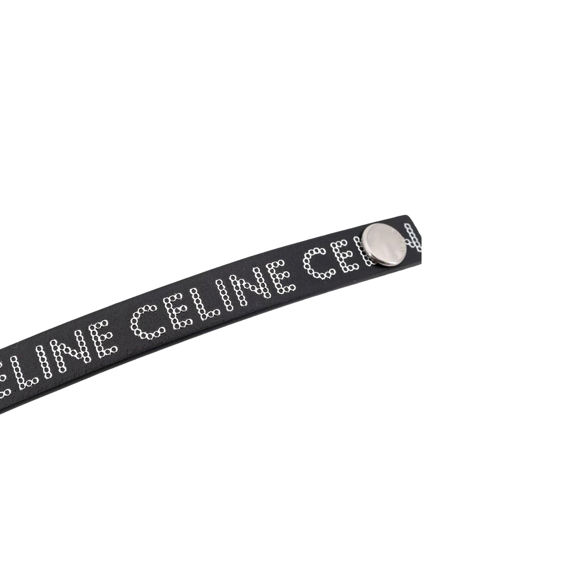 Celine Leather Logo Bracelet