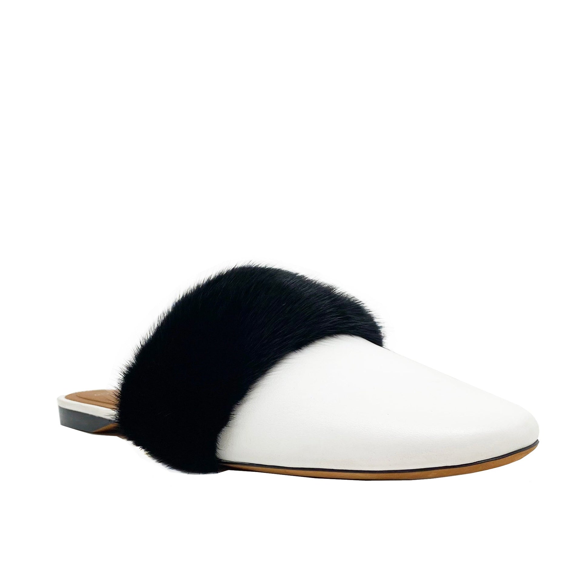 Givenchy-Givenchy Bedford Fur Trim Mules-WOMEN SHOES-Black-Deal-Outlet-by-ARCHIVIST