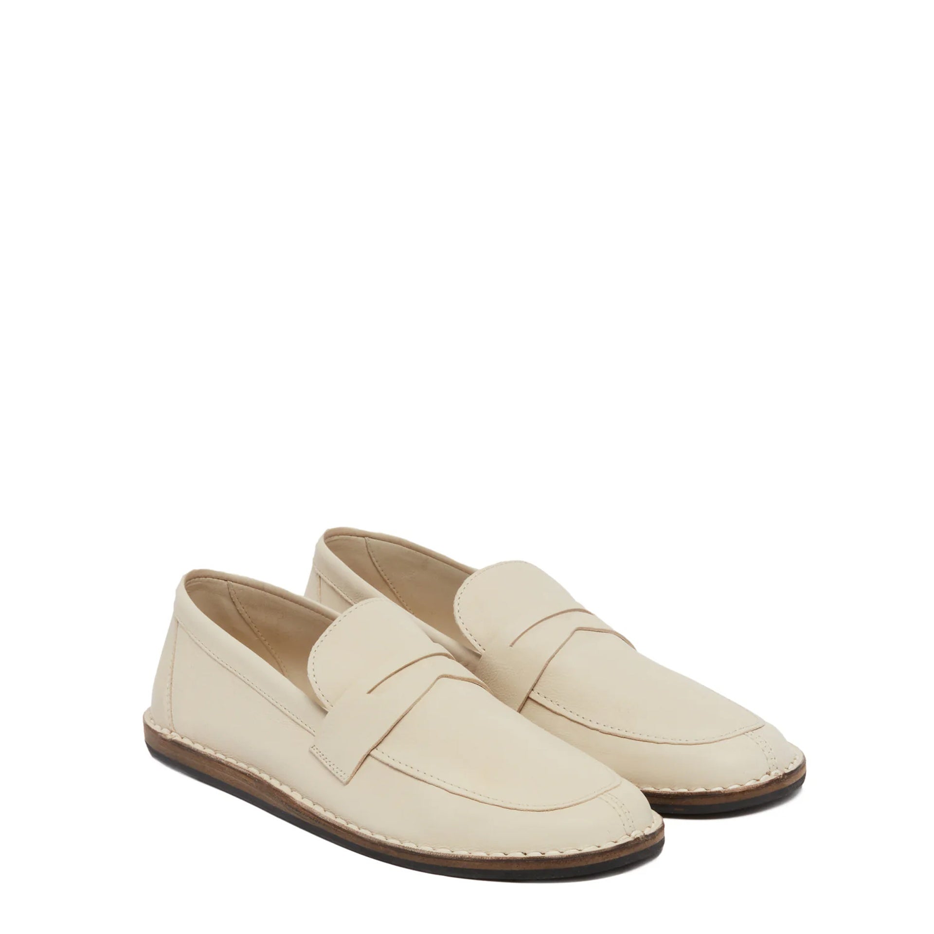 The Row Cary Leather Loafers