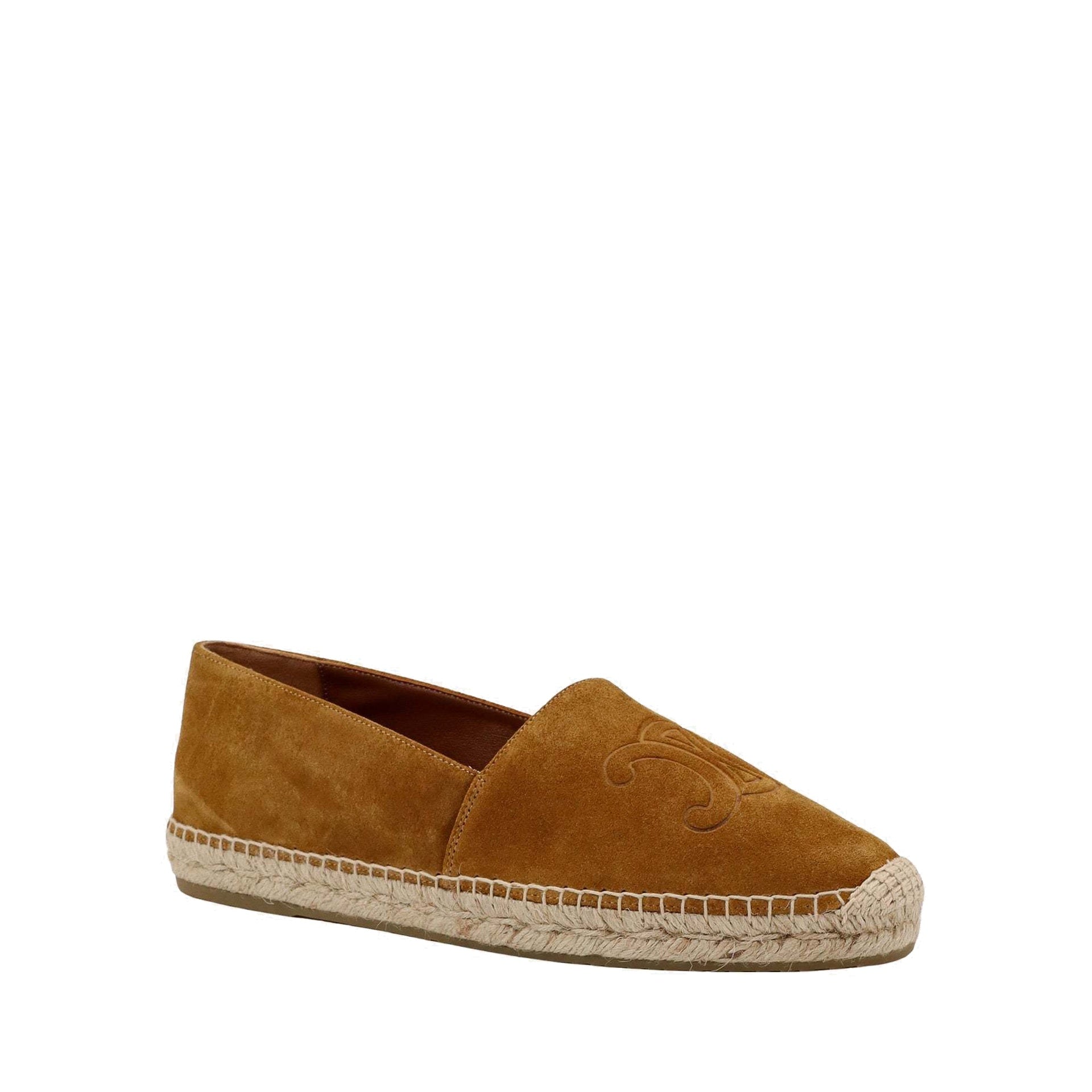 Celine Triomphe Suede Espadrilles