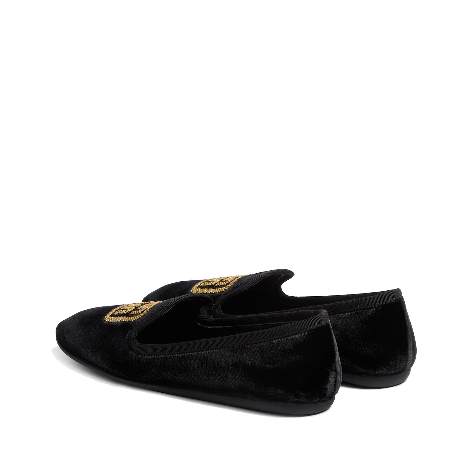 Miu Miu-Miu Miu Logo Velvet Flats-WOMEN SHOES-Black-Deal-Outlet-by-ARCHIVIST