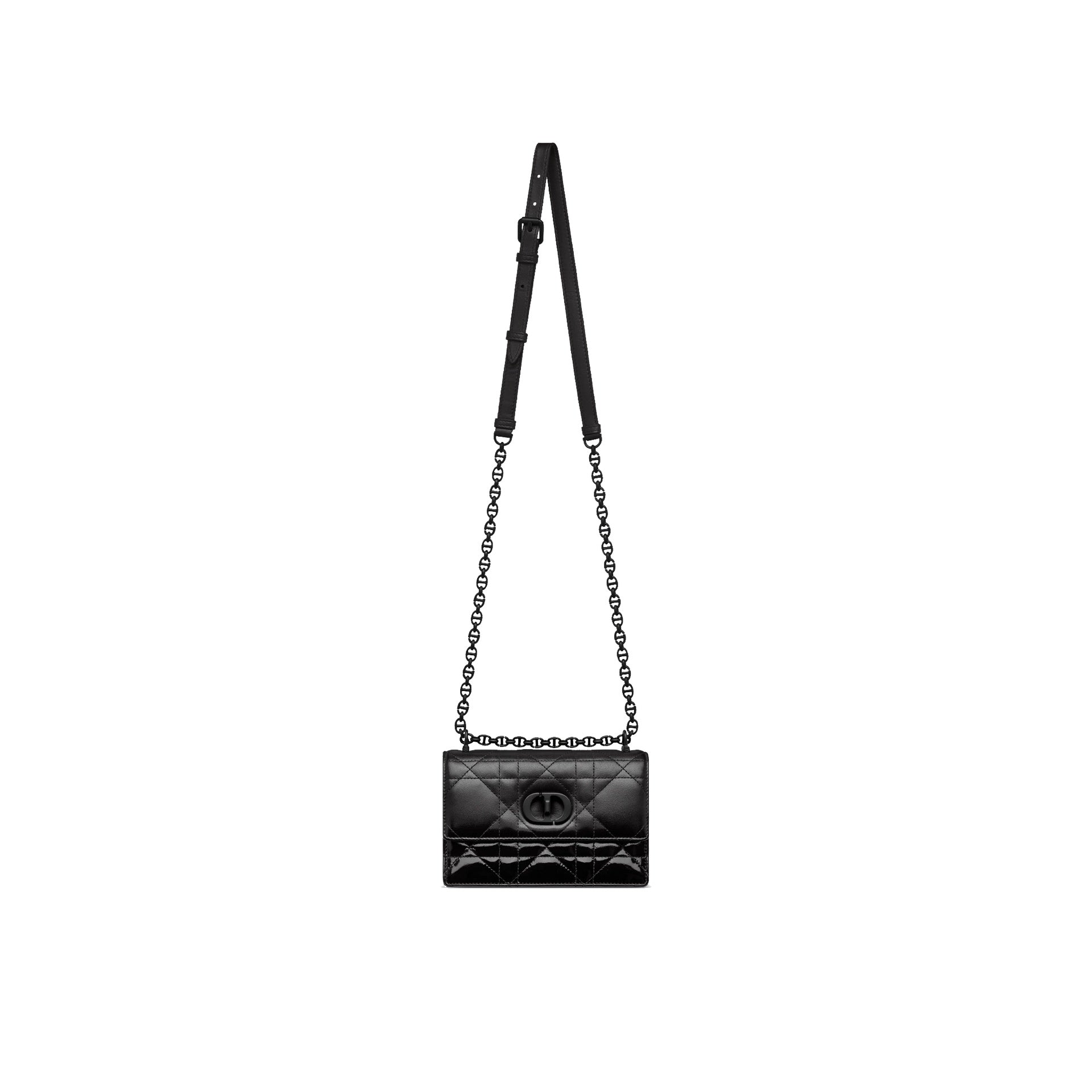 Dior Caro Patent And Matte Shoulder Bag