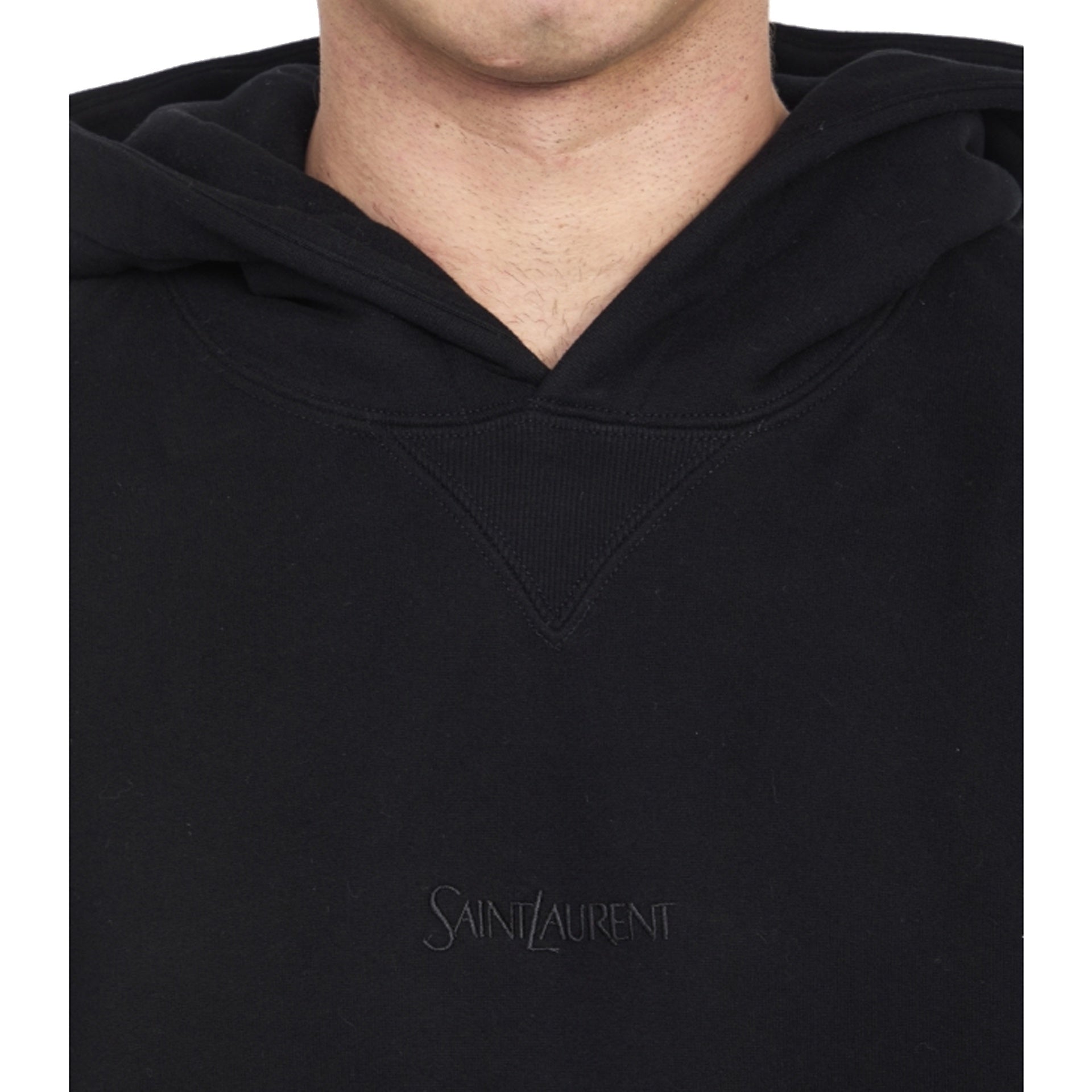 Saint Laurent Hooded Cotton Sweatshirt