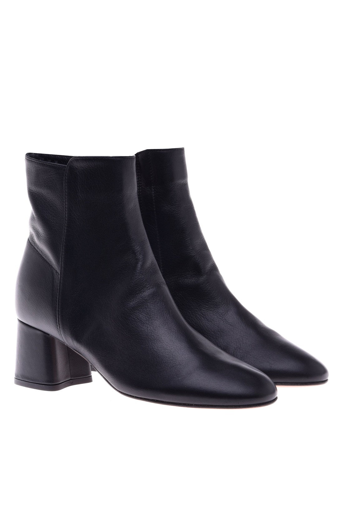 Ankle boot in black nappa leather