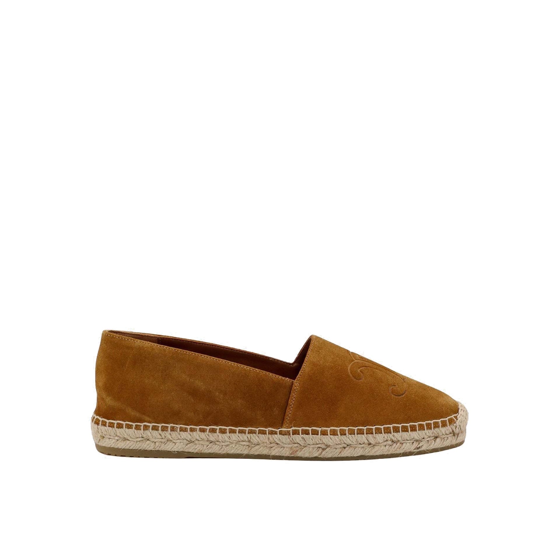 Celine Triomphe Suede Espadrilles