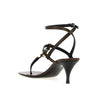 Saint Laurent-Saint Laurent Cassandra Leather Flip-Flop Sandals-WOMEN SHOES-Black-Deal-Outlet-by-ARCHIVIST