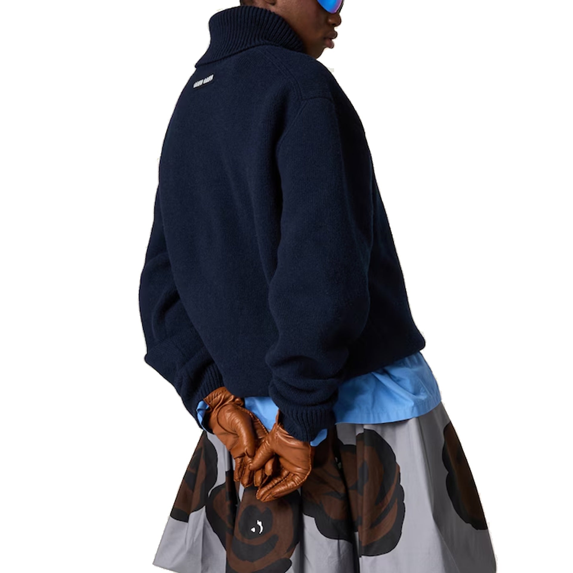 Miu Miu Wool-Cashmere Rollneck Sweater-WOMEN CLOTHING-Miu Miu-ARCHIVIST