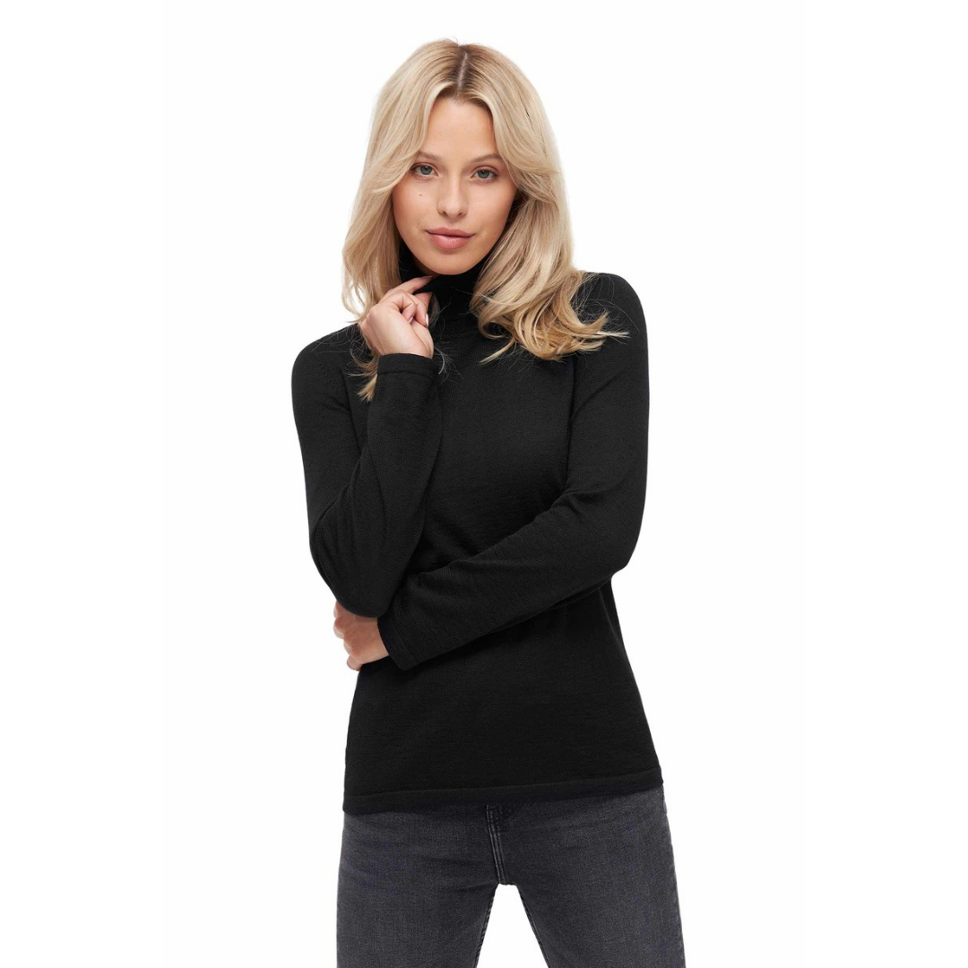 Verdancia-Apu Kuntur - Alpaka Rollkragen Pullover MADAI aus Baby Alpaka und Seide-Pullover-Black-Deal-Outlet-by-ARCHIVIST