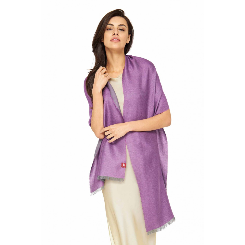 Verdancia-Apu Kuntur - ALPAKA-SEIDEN-SCHAL - DUO – 70 % BABY‑ALPAKA & 30 % SEIDE-Schals-Black-Deal-Outlet-by-ARCHIVIST