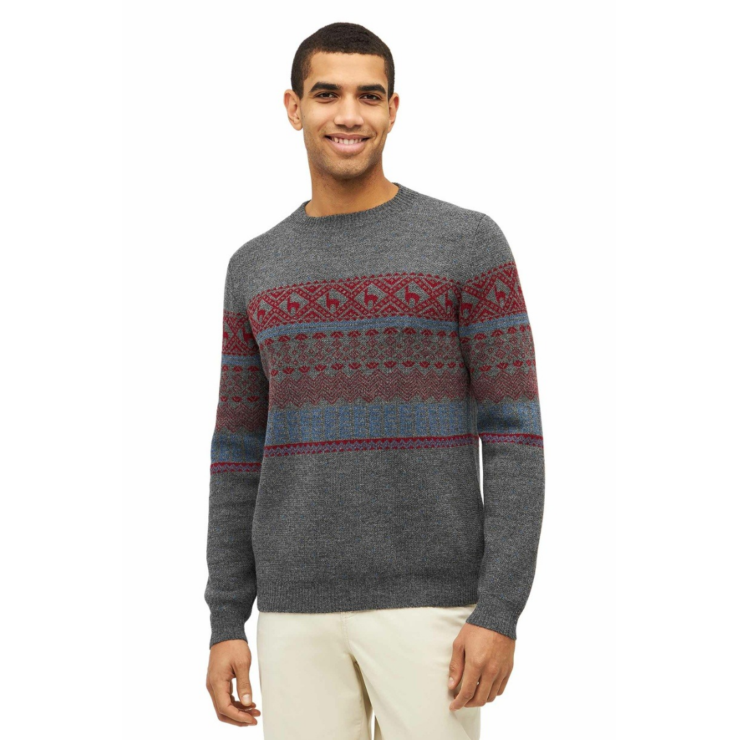 Verdancia-Apu Kuntur - Alpaka Pullover Herren NEVADA – Norweger-Stil aus Baby Alpaka-Pullover-Black-Deal-Outlet-by-ARCHIVIST