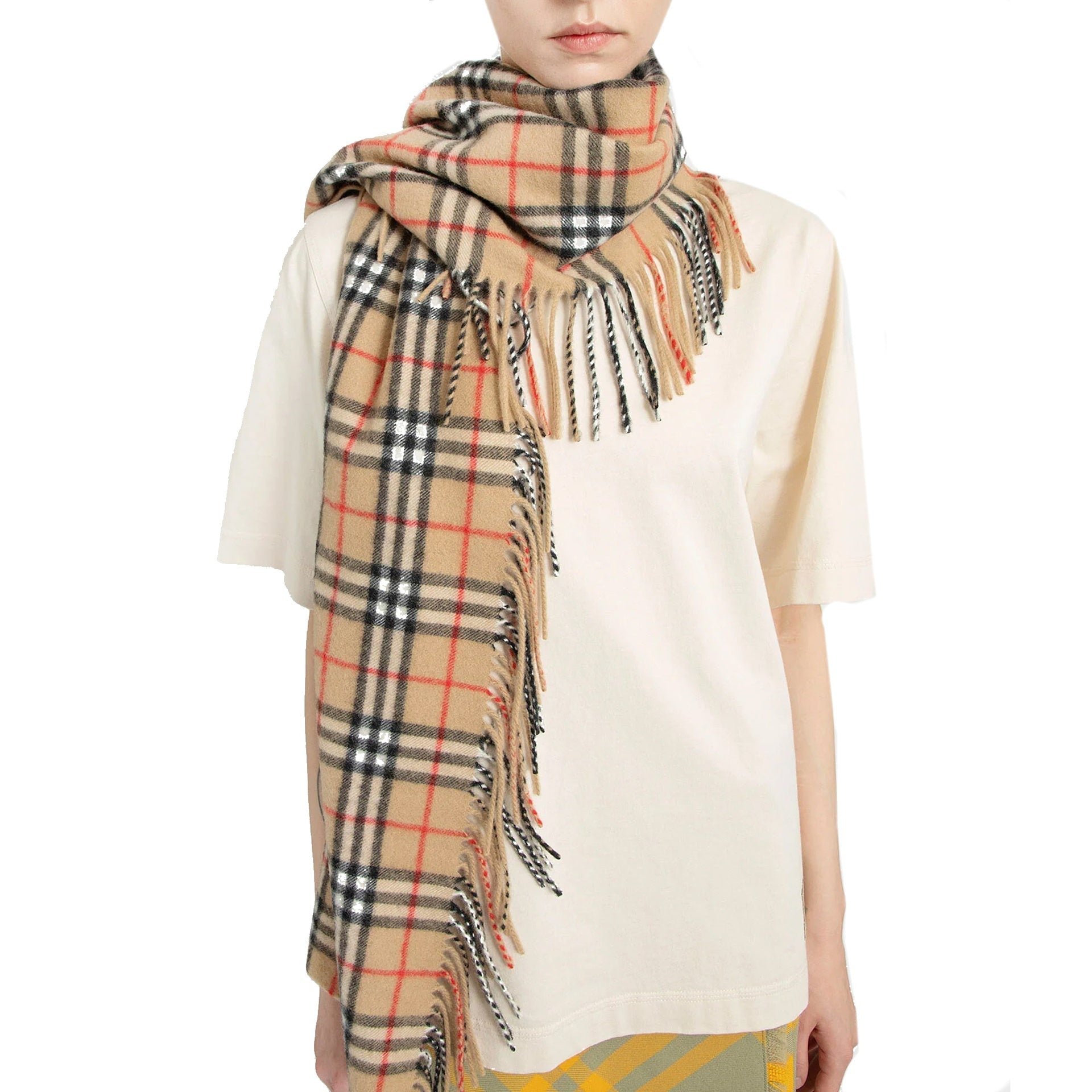 Burberry Cashmere Checked Scarf