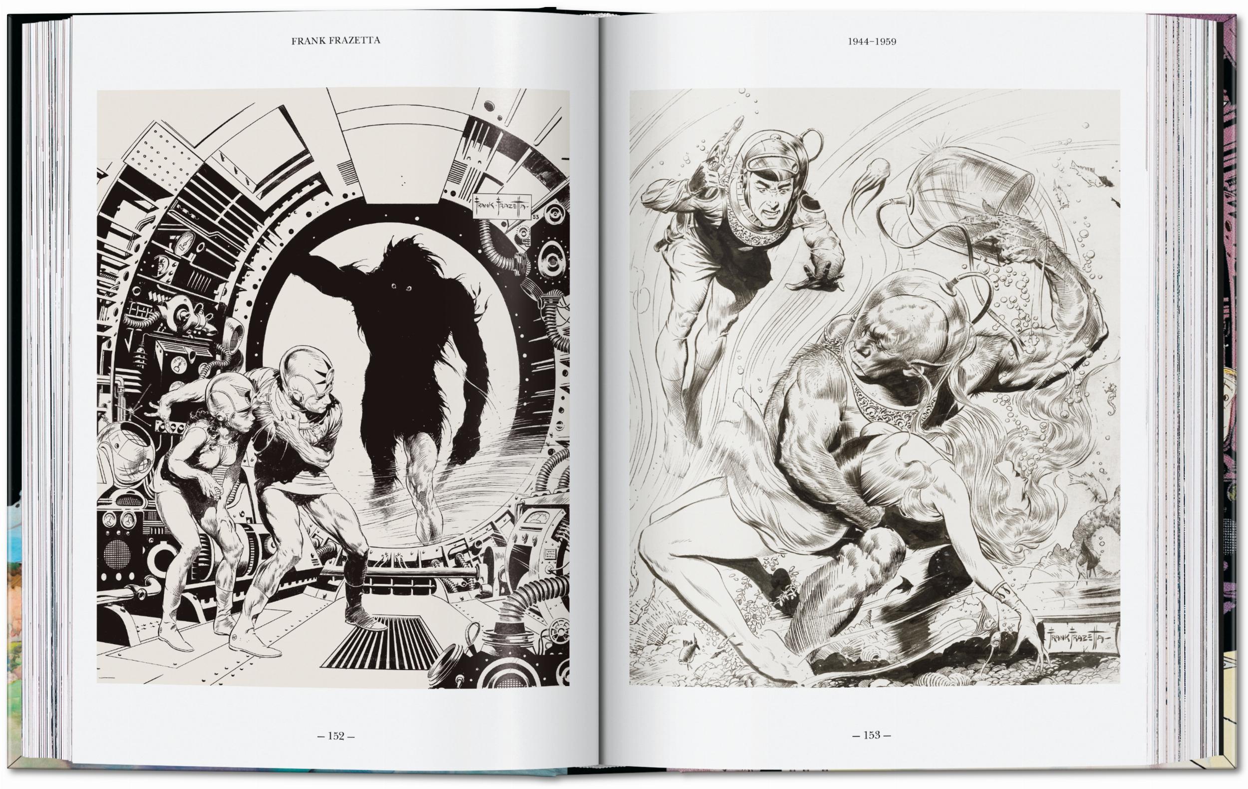 Taschen-The Fantastic Worlds of Frank Frazetta. 45th Ed. (German, French, English)-Art-Black-Deal-Outlet-by-ARCHIVIST