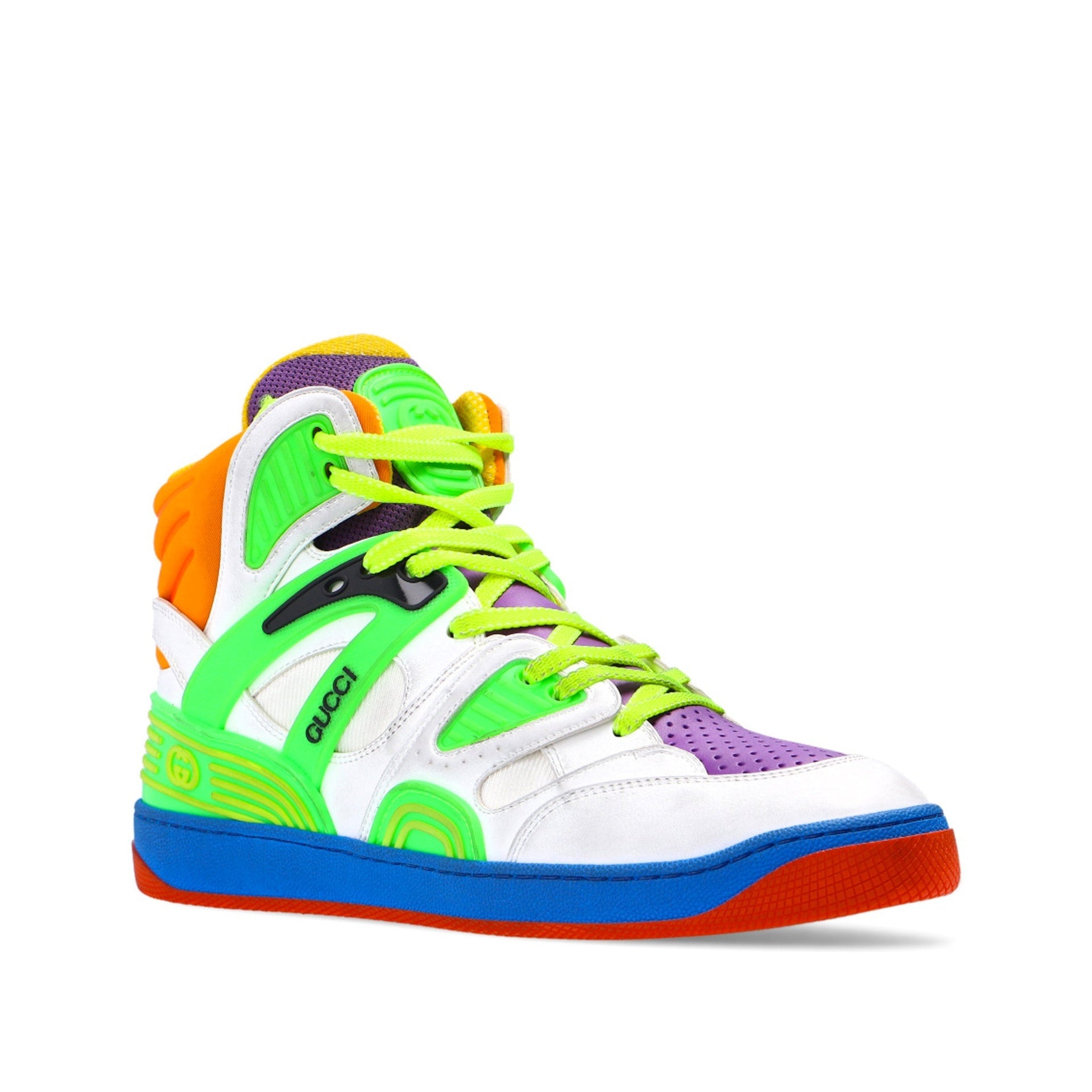 Gucci-Gucci Leather Basket Sneakers-WOMEN SHOES-Black-Deal-Outlet-by-ARCHIVIST