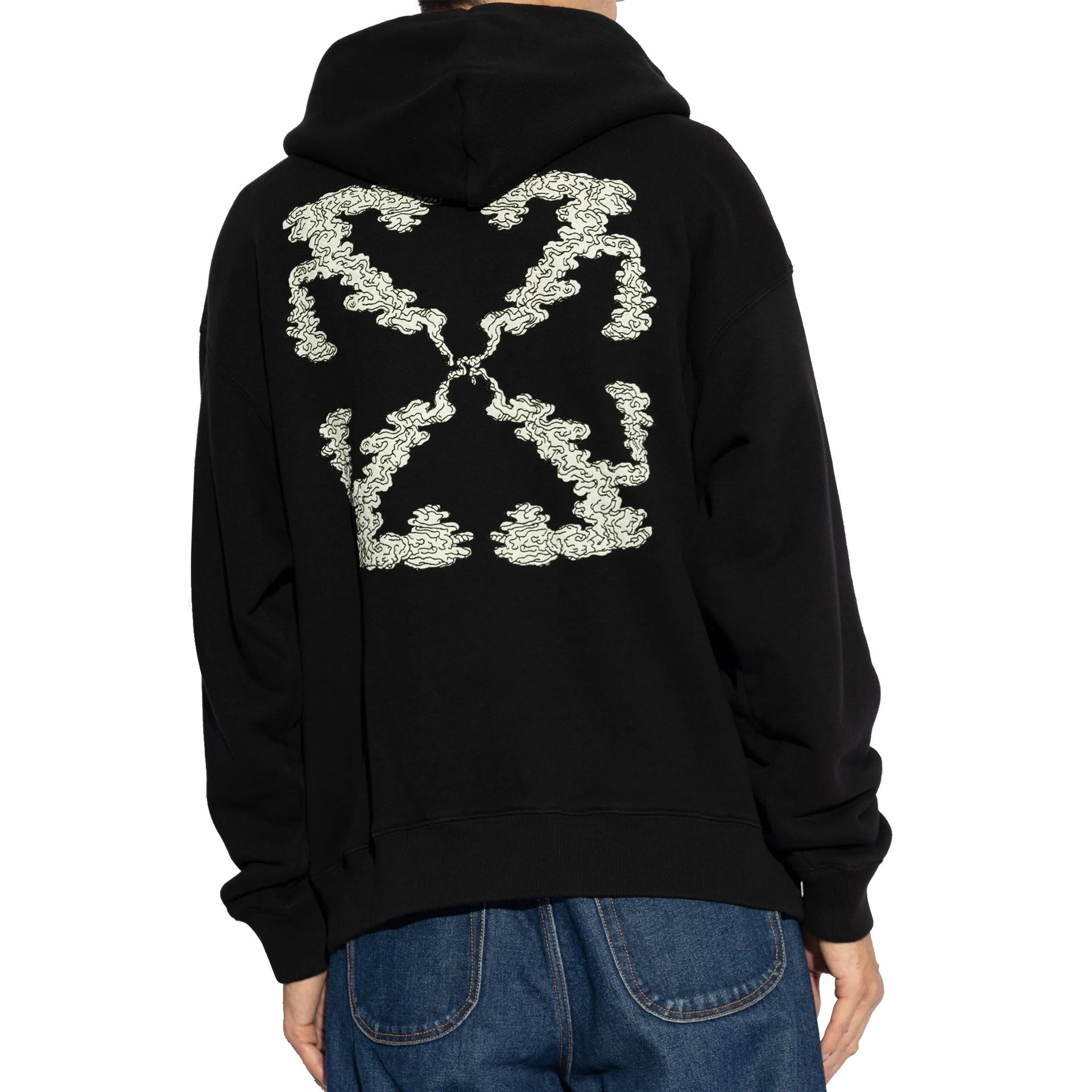 Off White-Off-White Logo Hooded Sweatshirt-MEN CLOTHING-Black-Deal-Outlet-by-ARCHIVIST