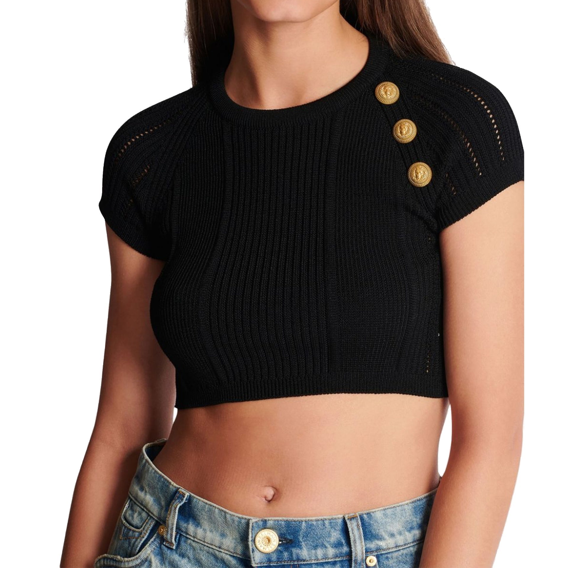 Balmain Cropped Sweater