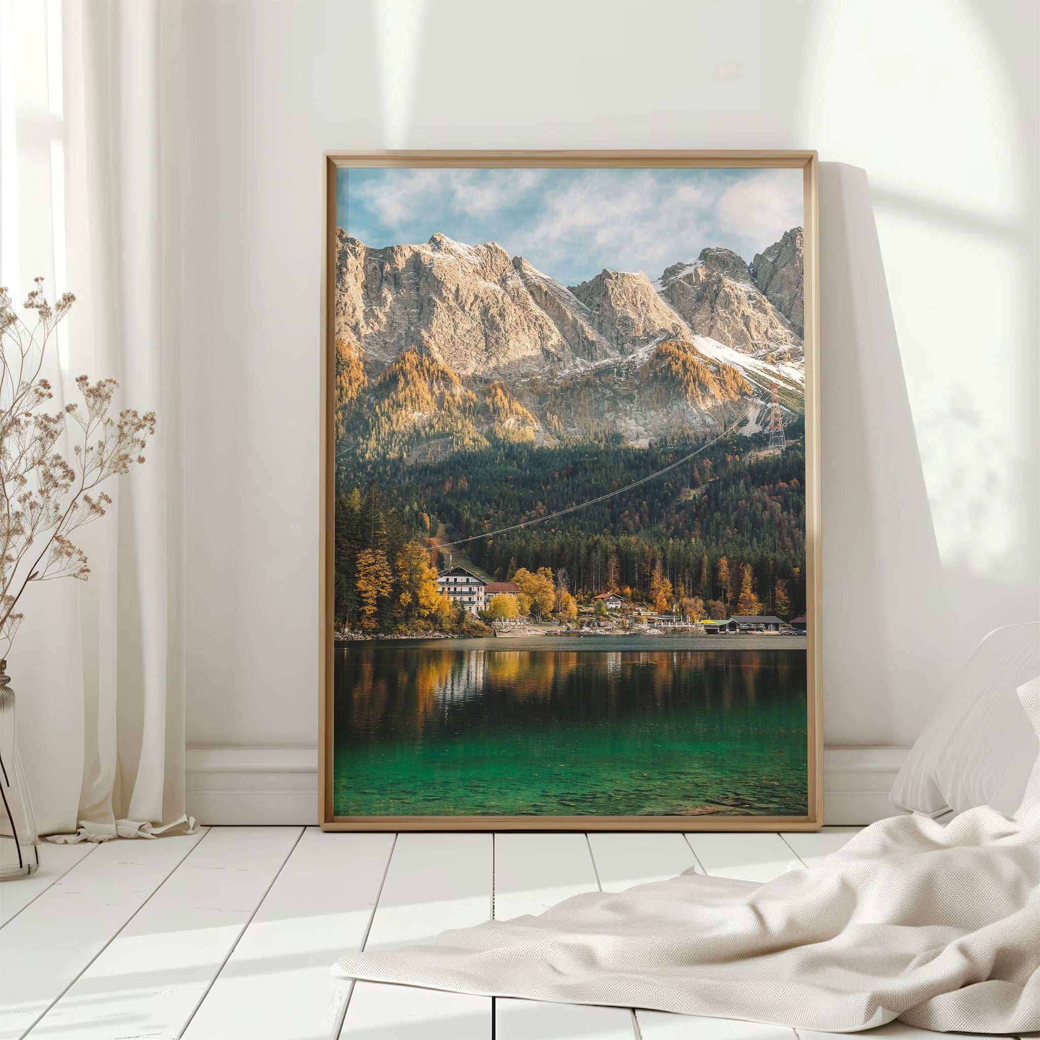 Chamonix Prints-Eibsee Lake Wall Art – Bavarian Alps Photography Print-Portrait Orientation-Black-Deal-Outlet-by-ARCHIVIST