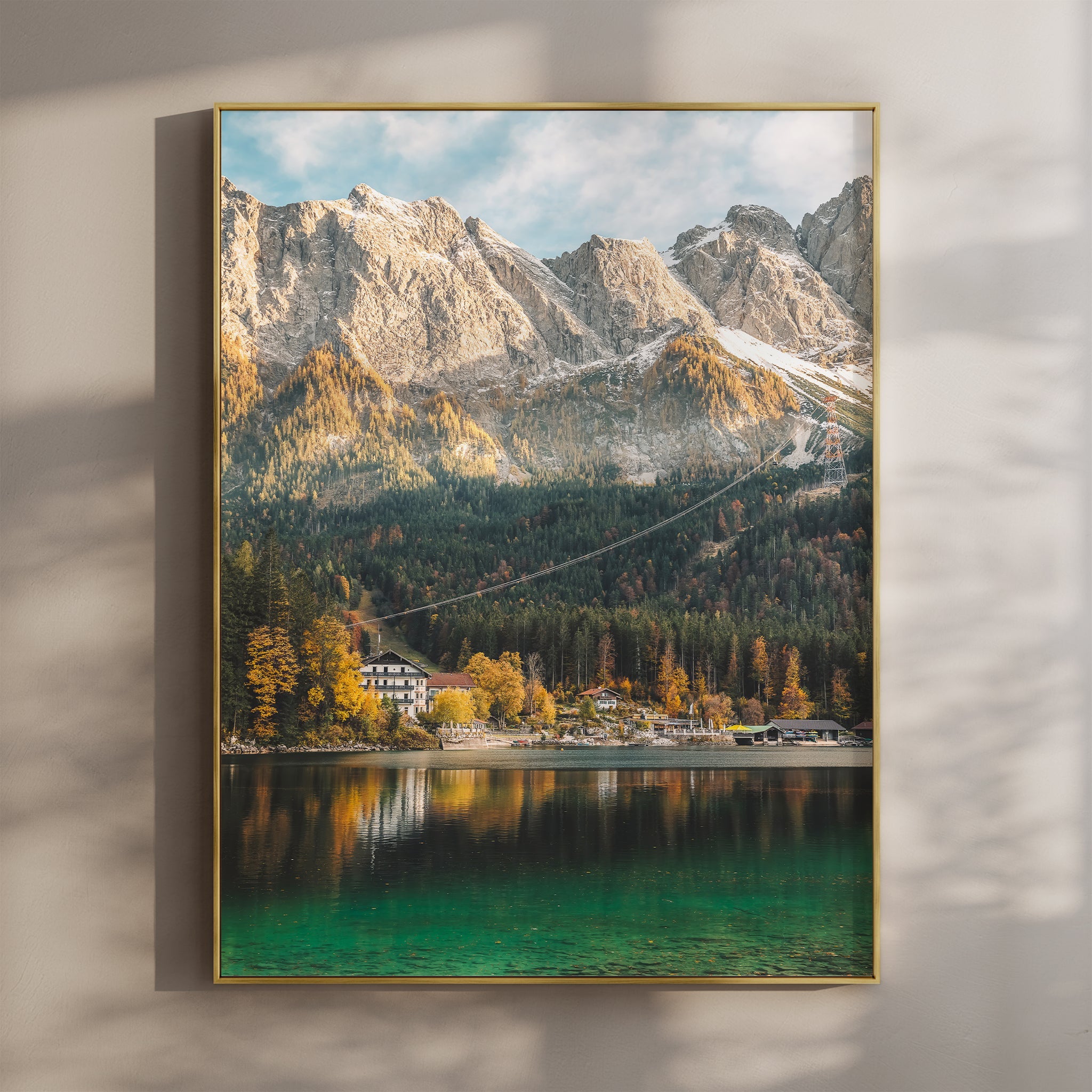 Chamonix Prints-Eibsee Lake Wall Art – Bavarian Alps Photography Print-Portrait Orientation-Black-Deal-Outlet-by-ARCHIVIST