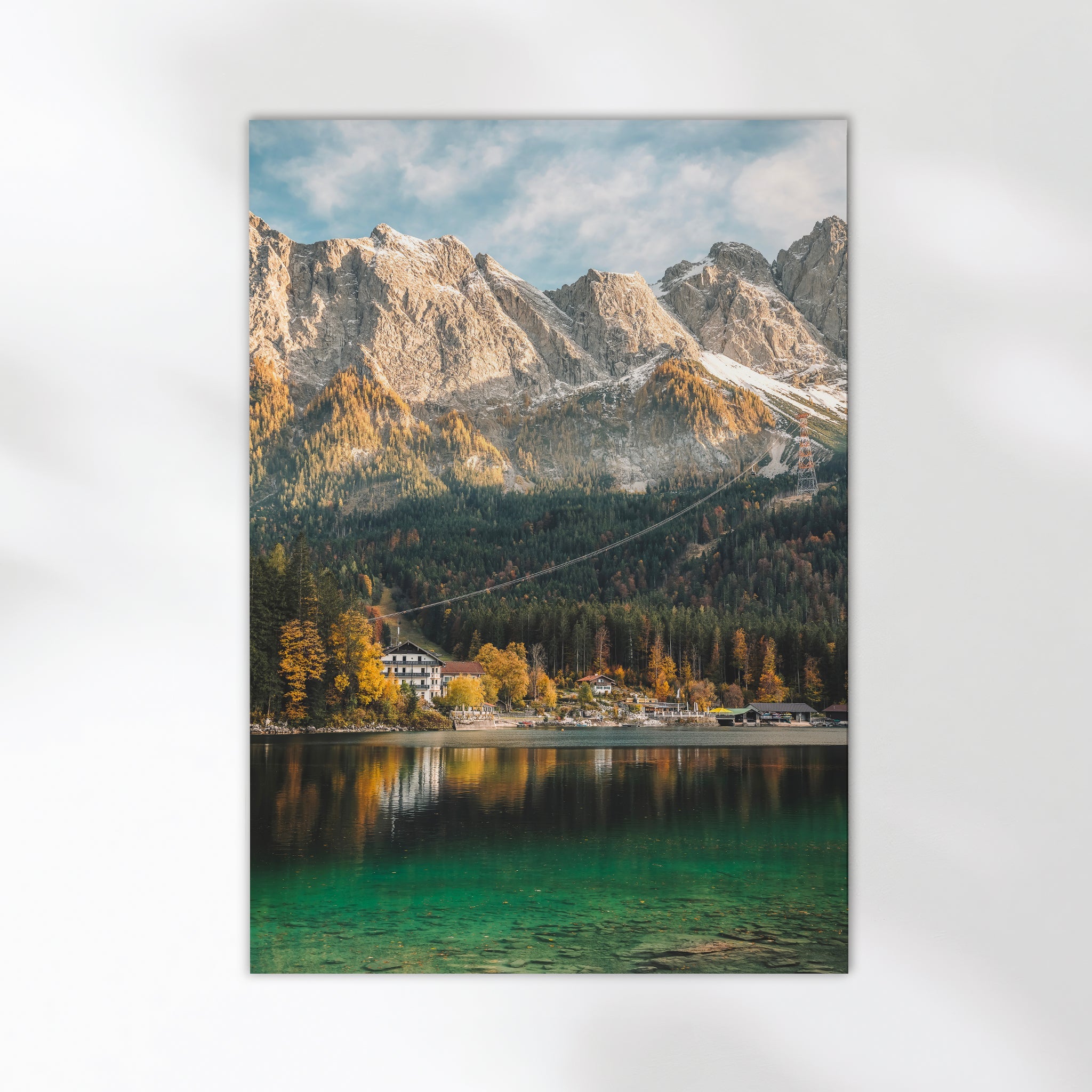 Chamonix Prints-Eibsee Lake Wall Art – Bavarian Alps Photography Print-Portrait Orientation-Black-Deal-Outlet-by-ARCHIVIST